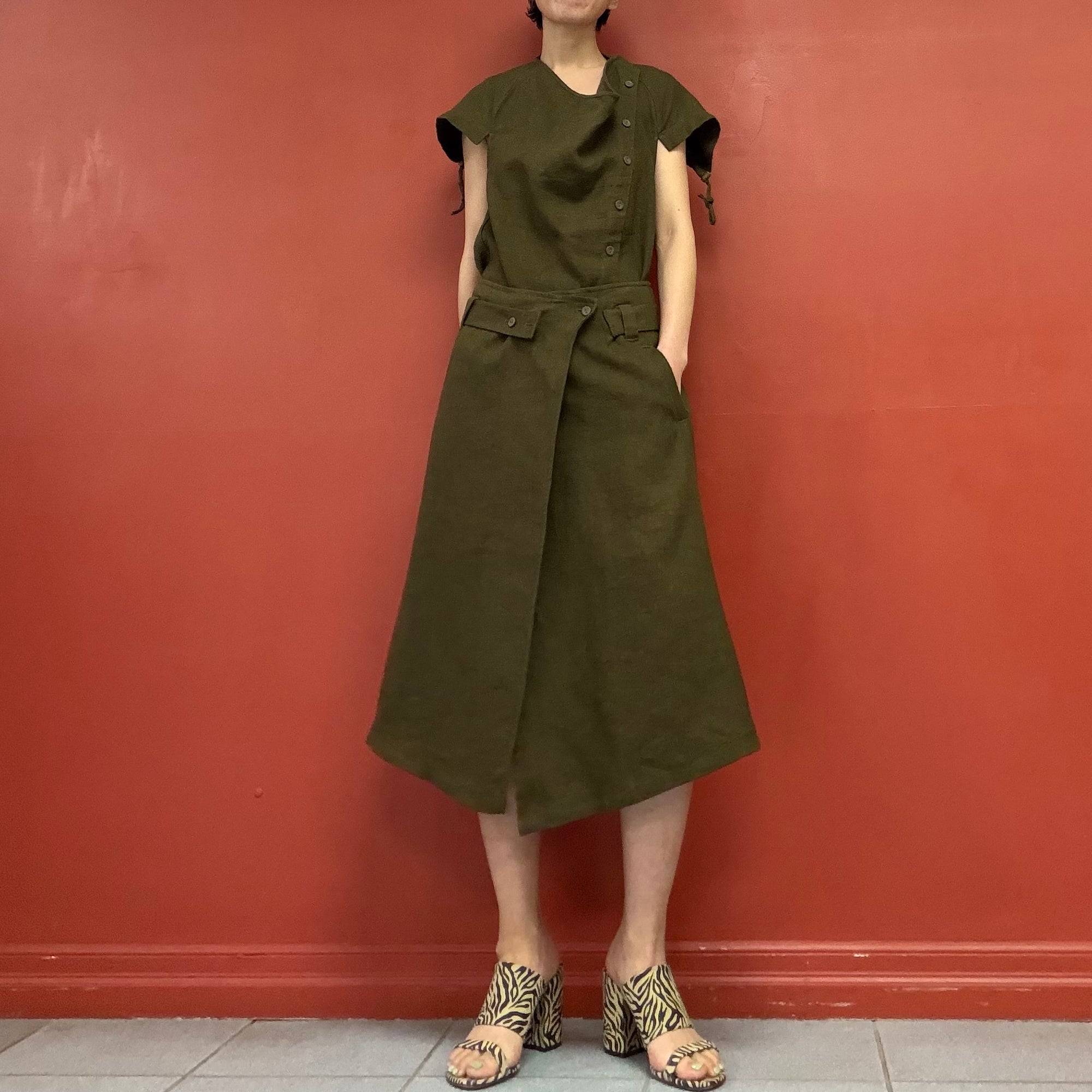 Midi wrap skirt