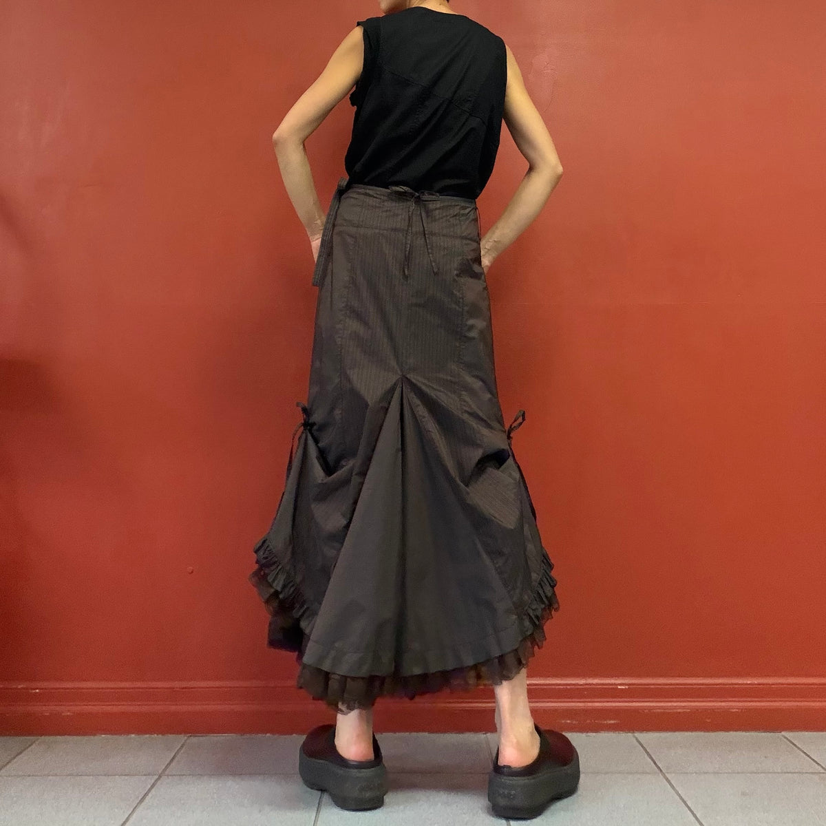 Importossa deformed long skirt
