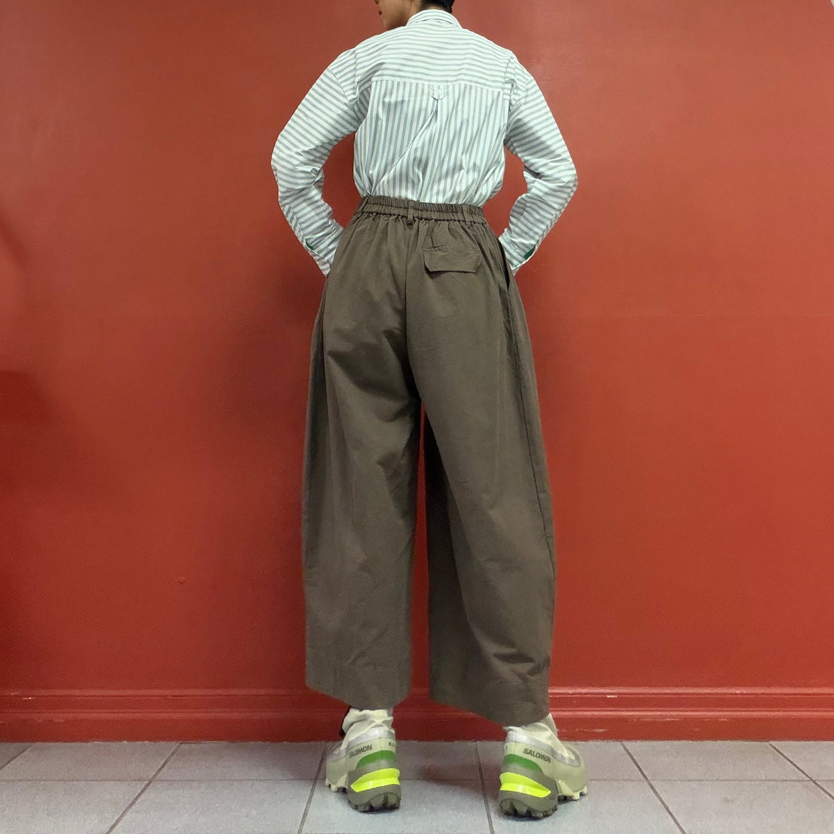 Cotton wide pants