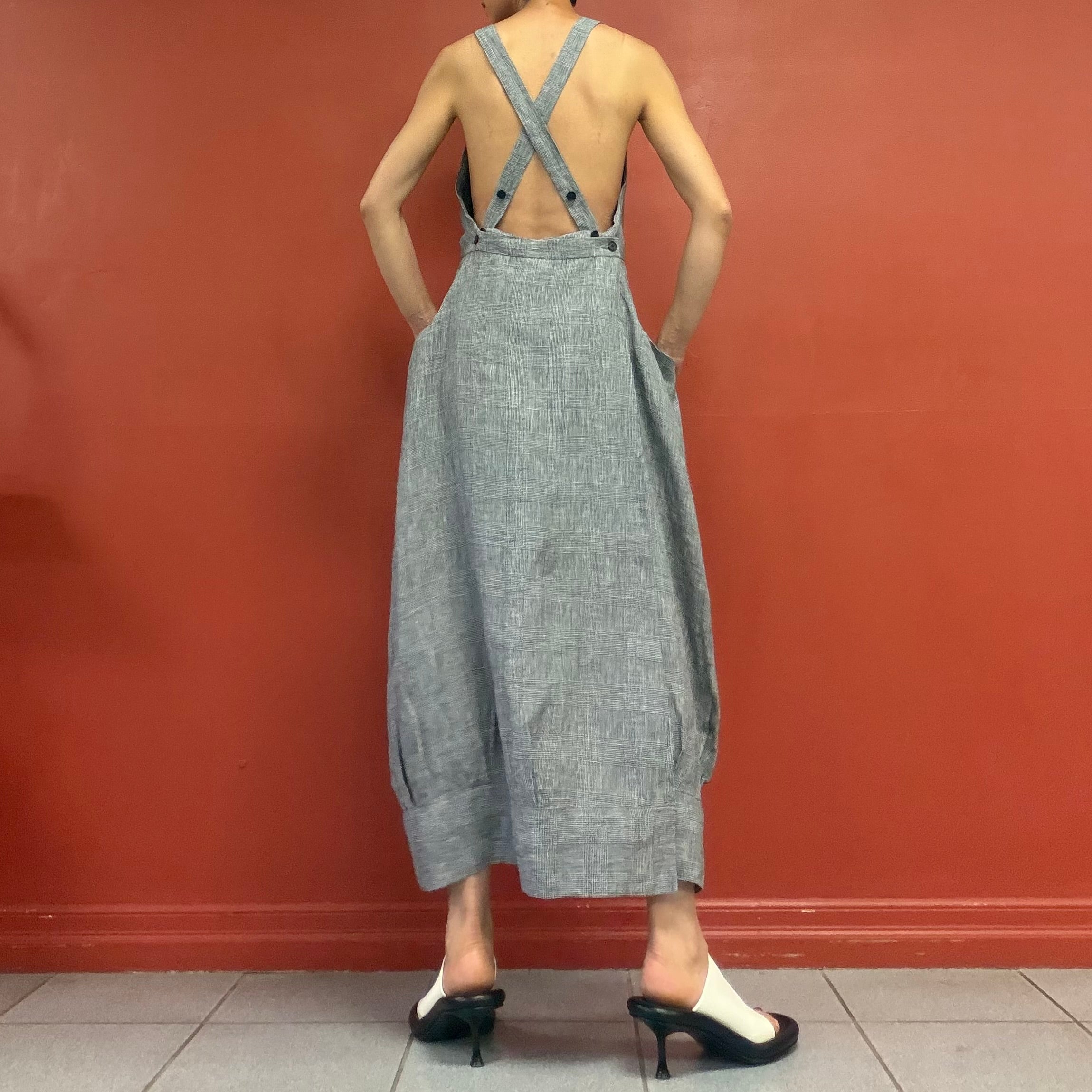 Linen apron dress