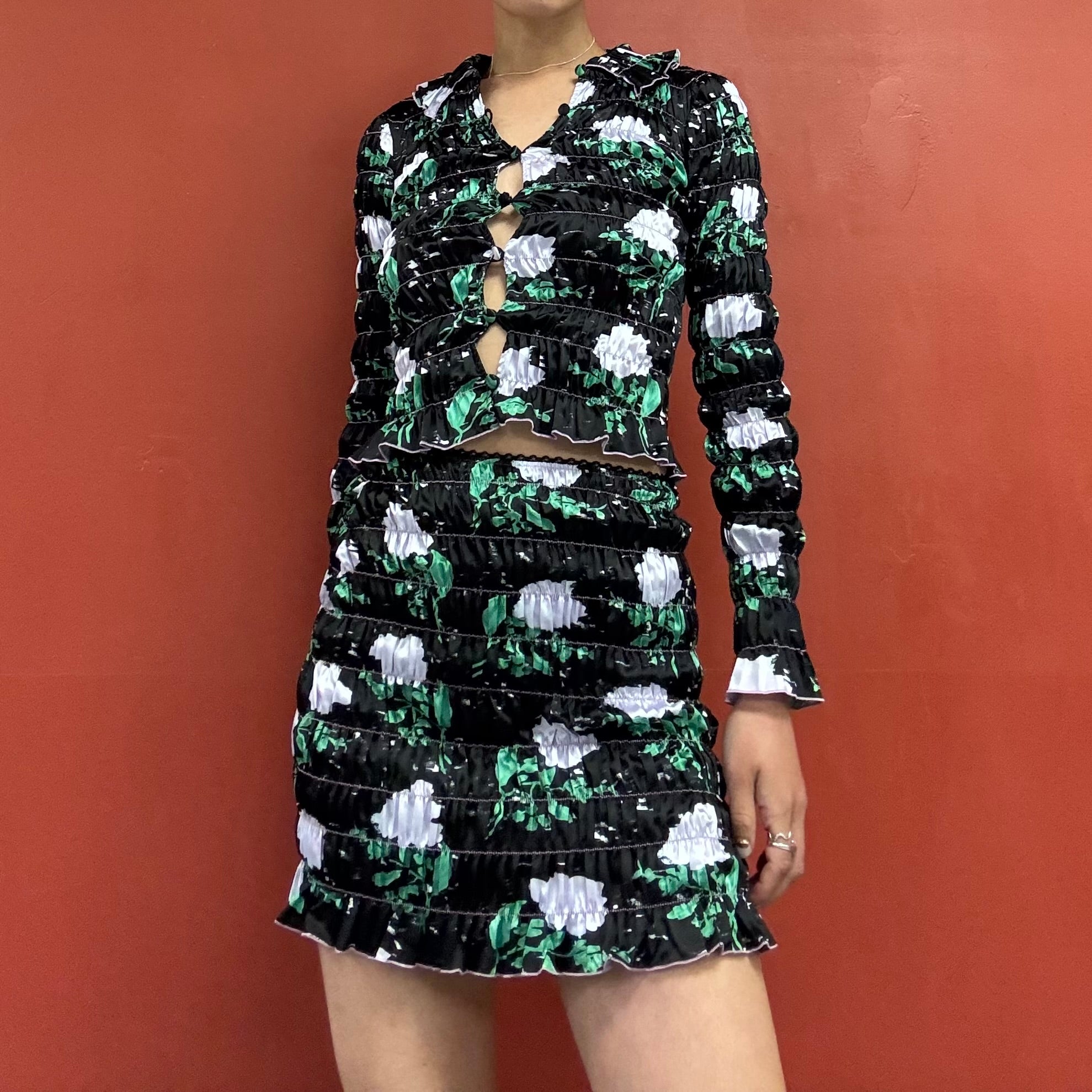 Amy Crookes mini skirt