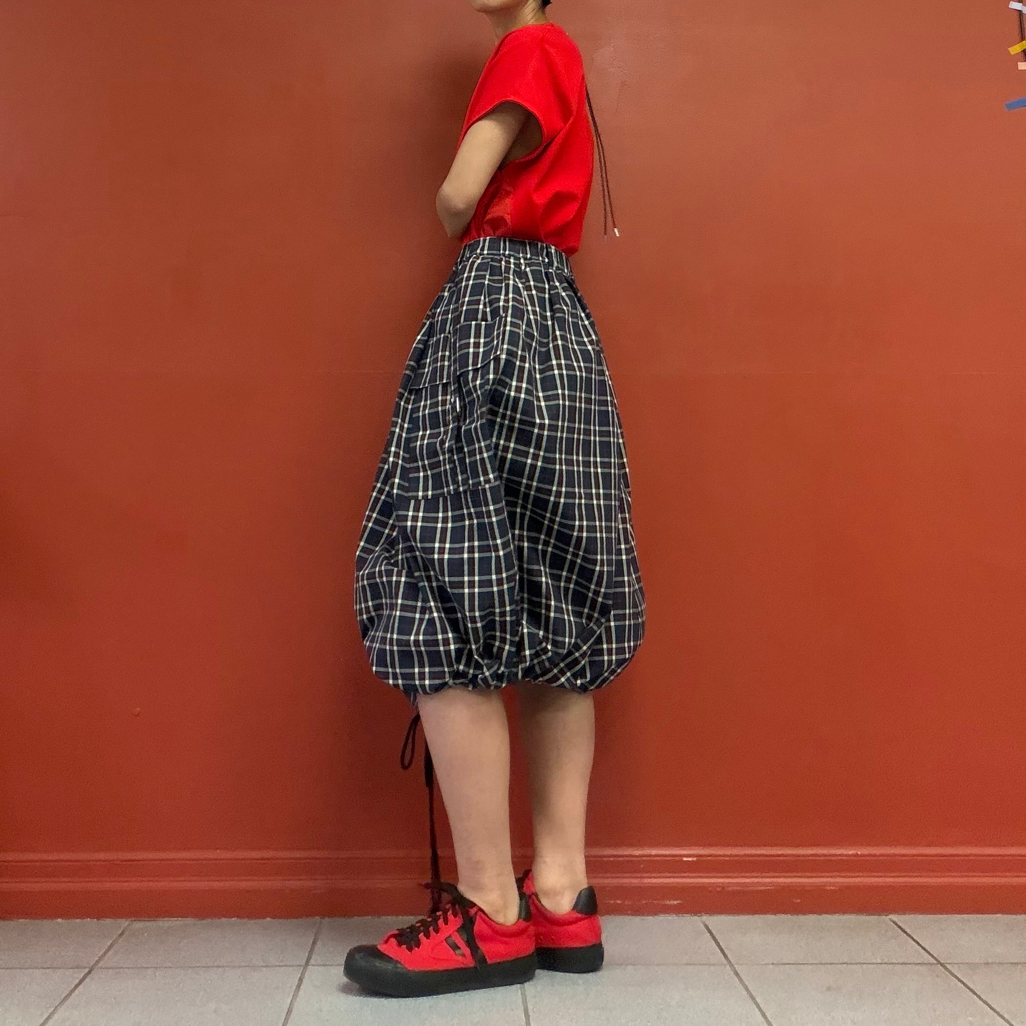 Made in Japan parachute plaid skirt