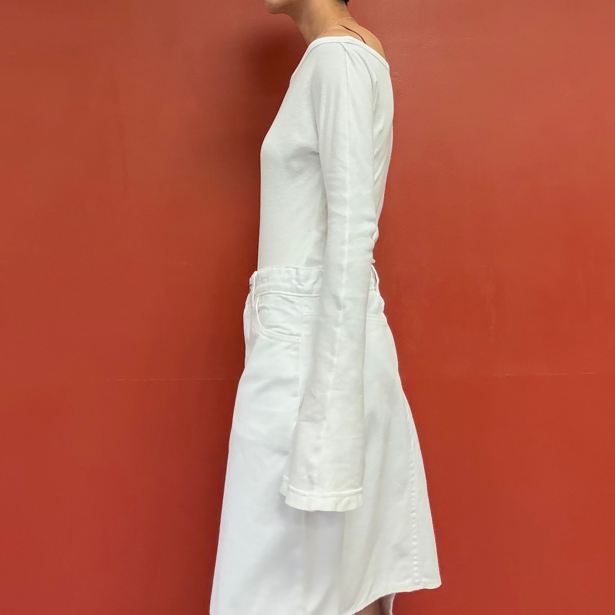 courrèges white drop bodysuit