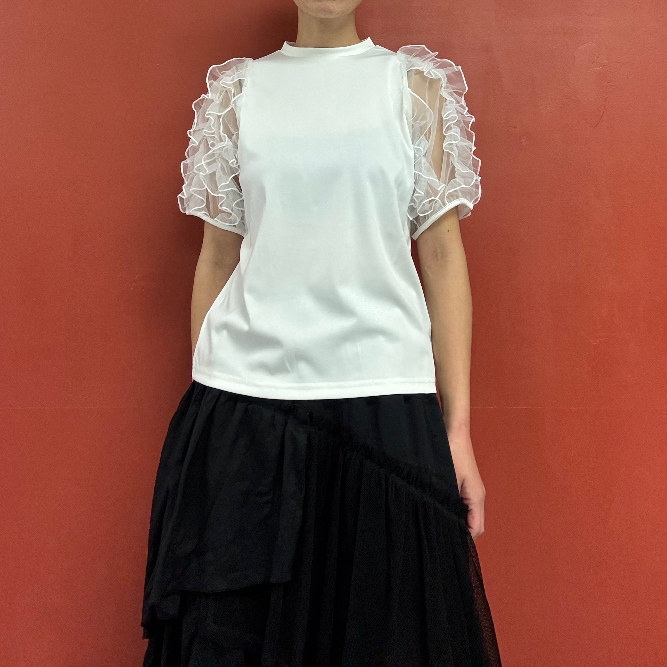 Tule sleeves top