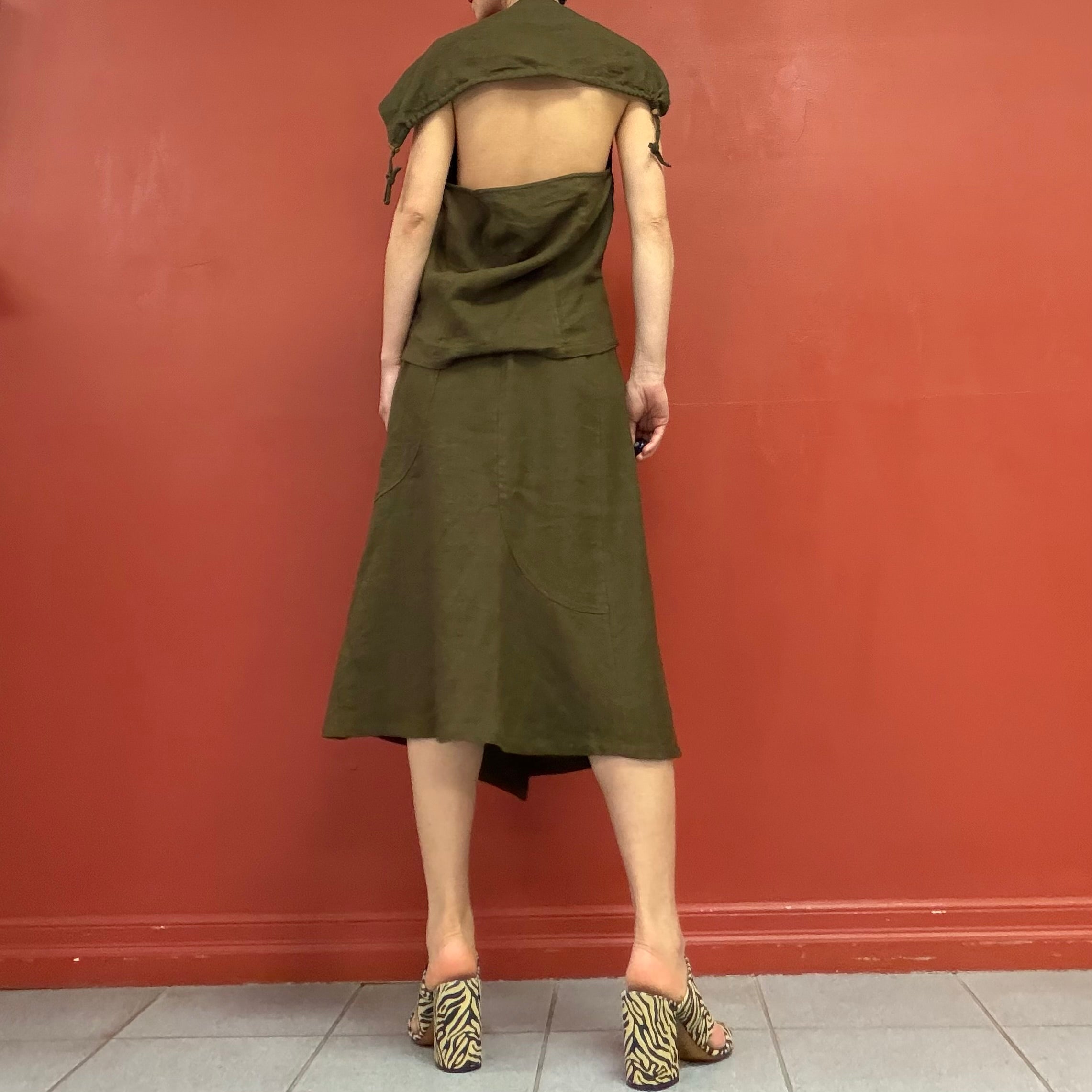 Open back blouse