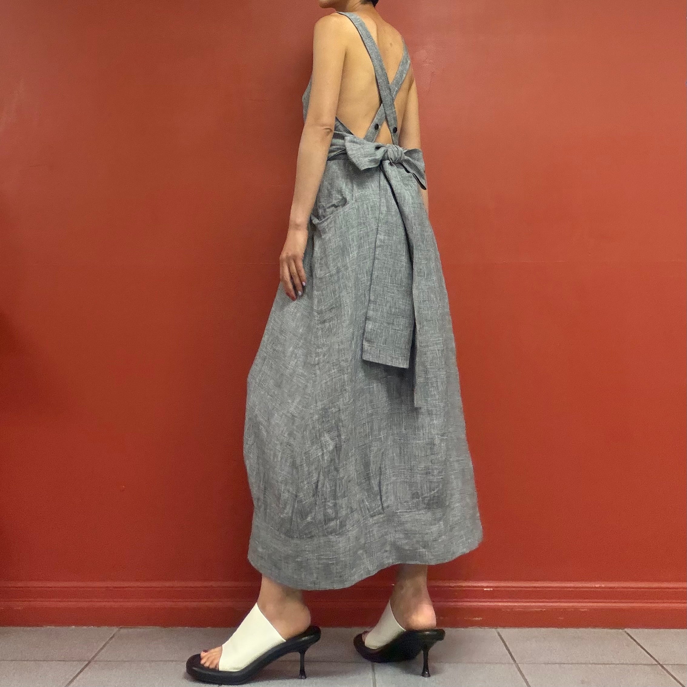 Linen apron dress