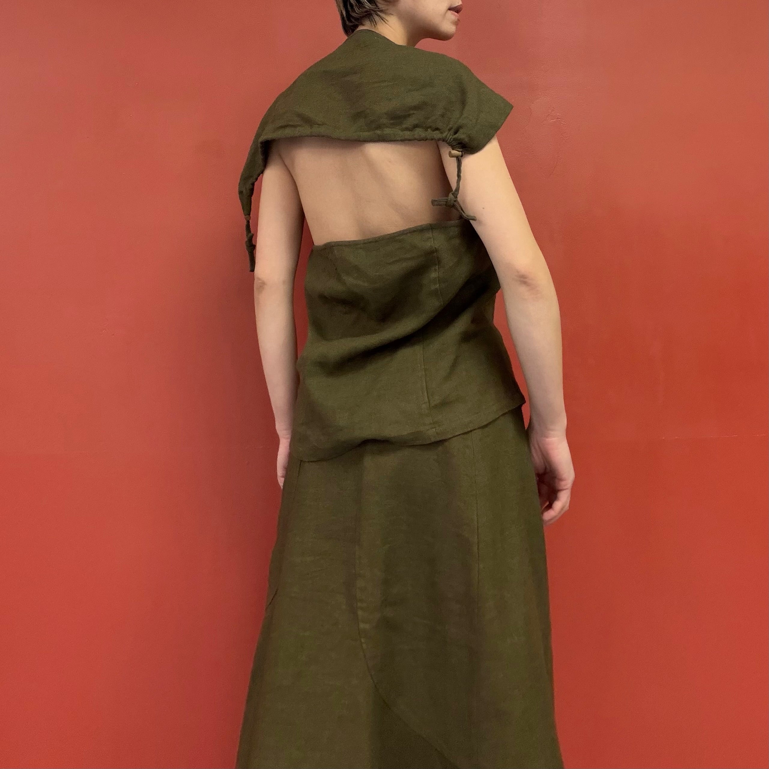 Open back blouse