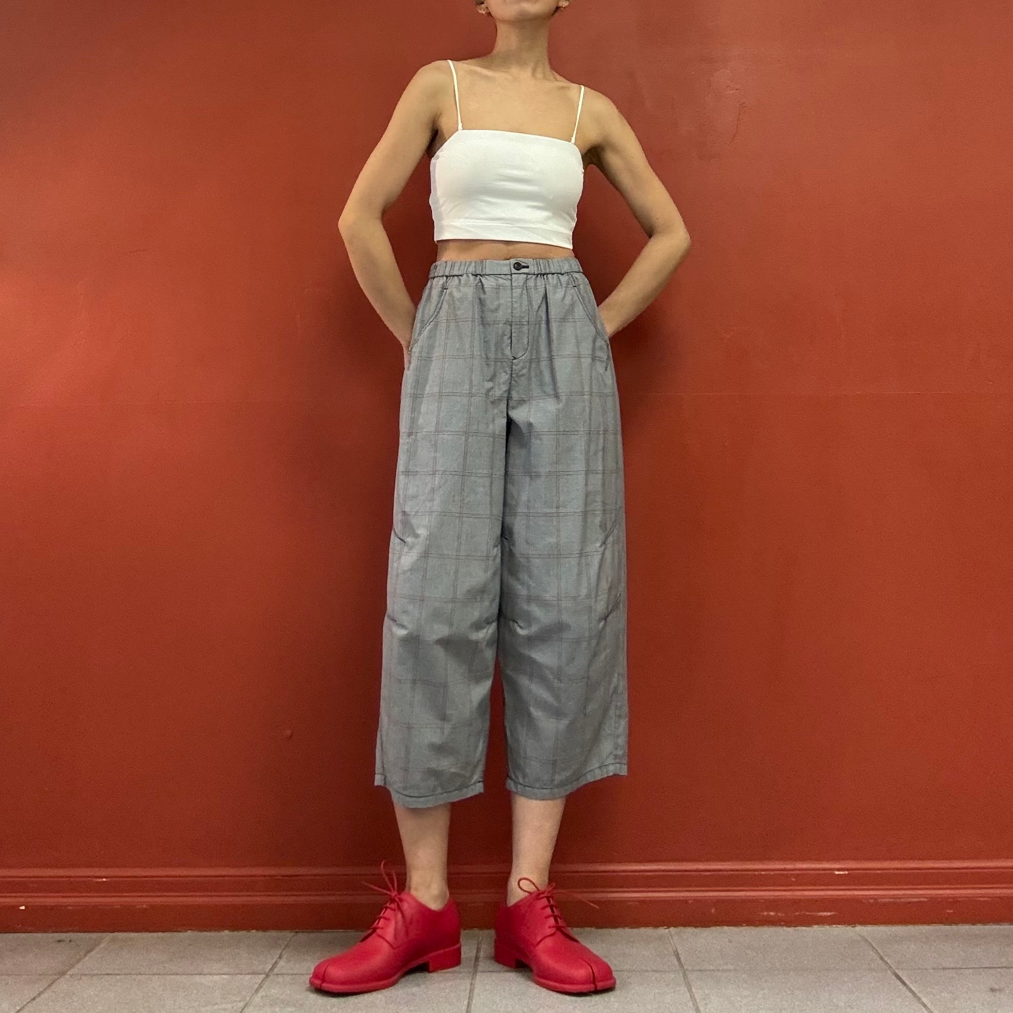 Check Cropped Pants