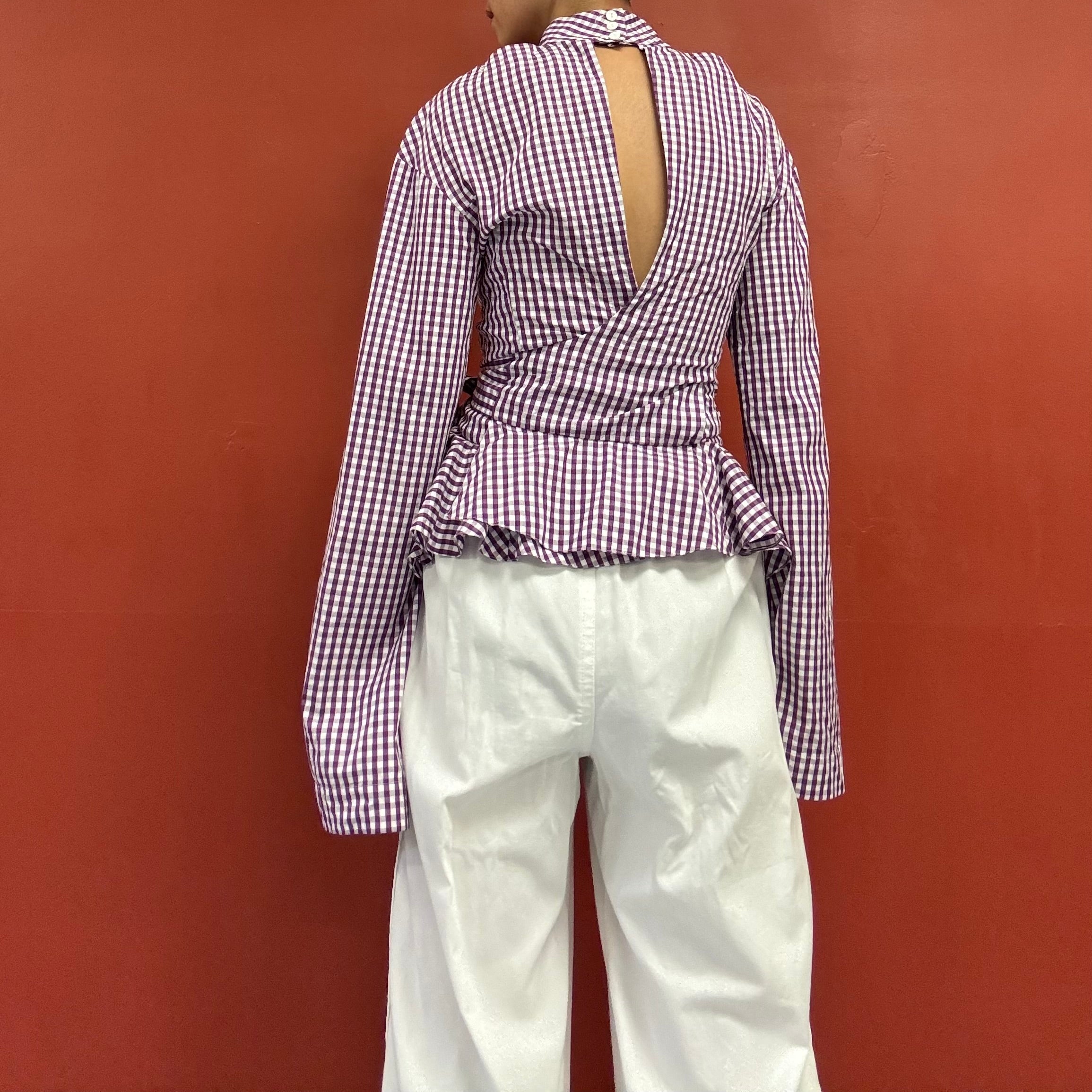 TEIJA open back wrap shirts