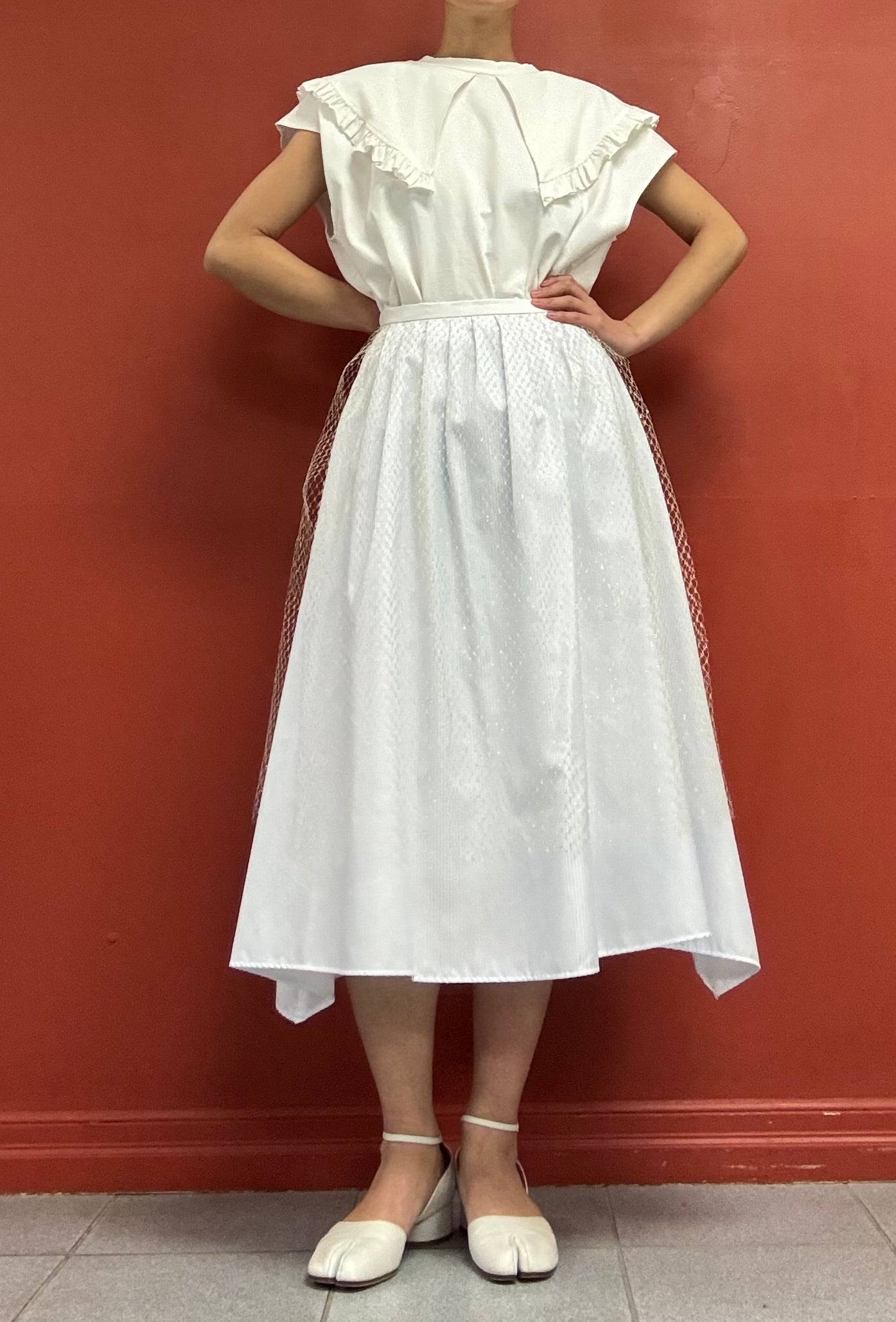 TARO HORIUCHI Stripes Layered Skirt