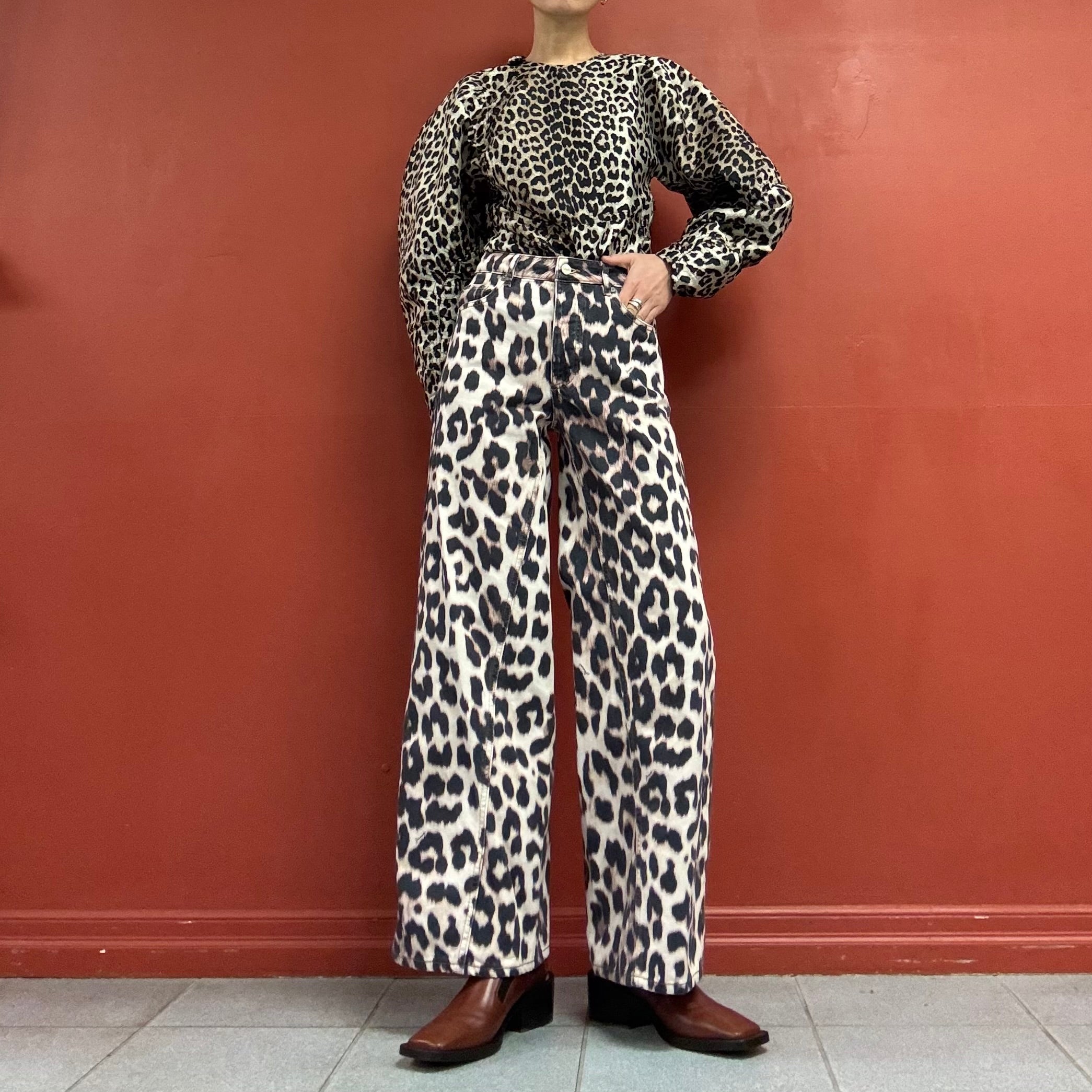 GANNI Leopard Pants