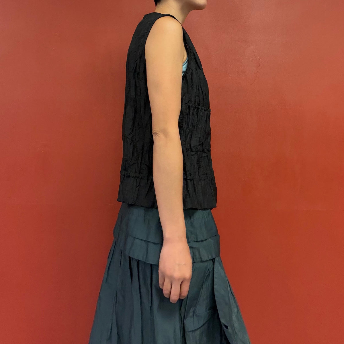 Pleated vest