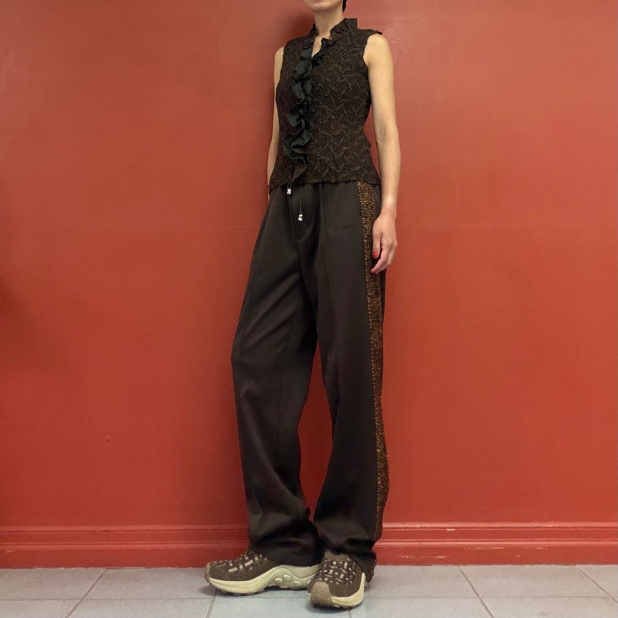 YOSHIKI HISHINUMA knit pleats top