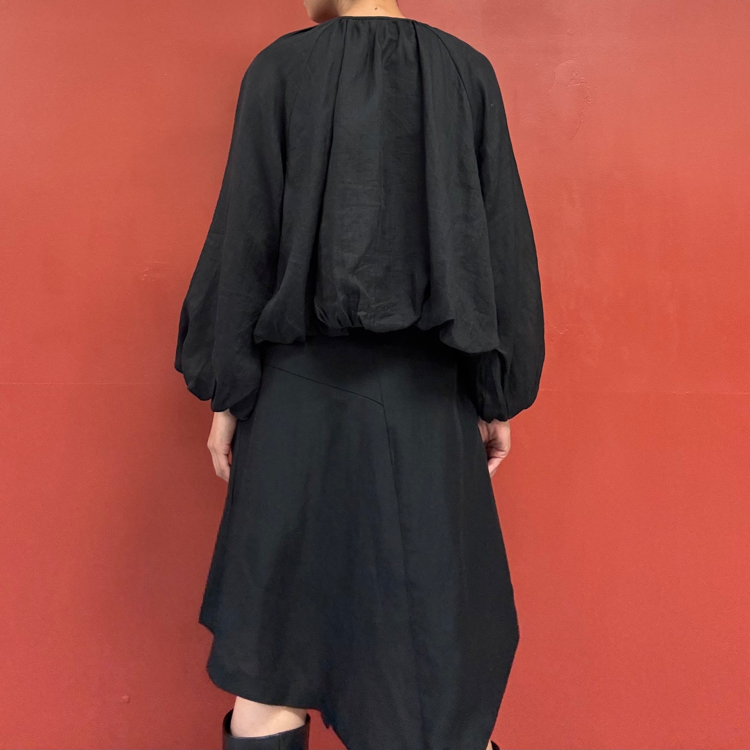 Puffy sleeves linen jacket