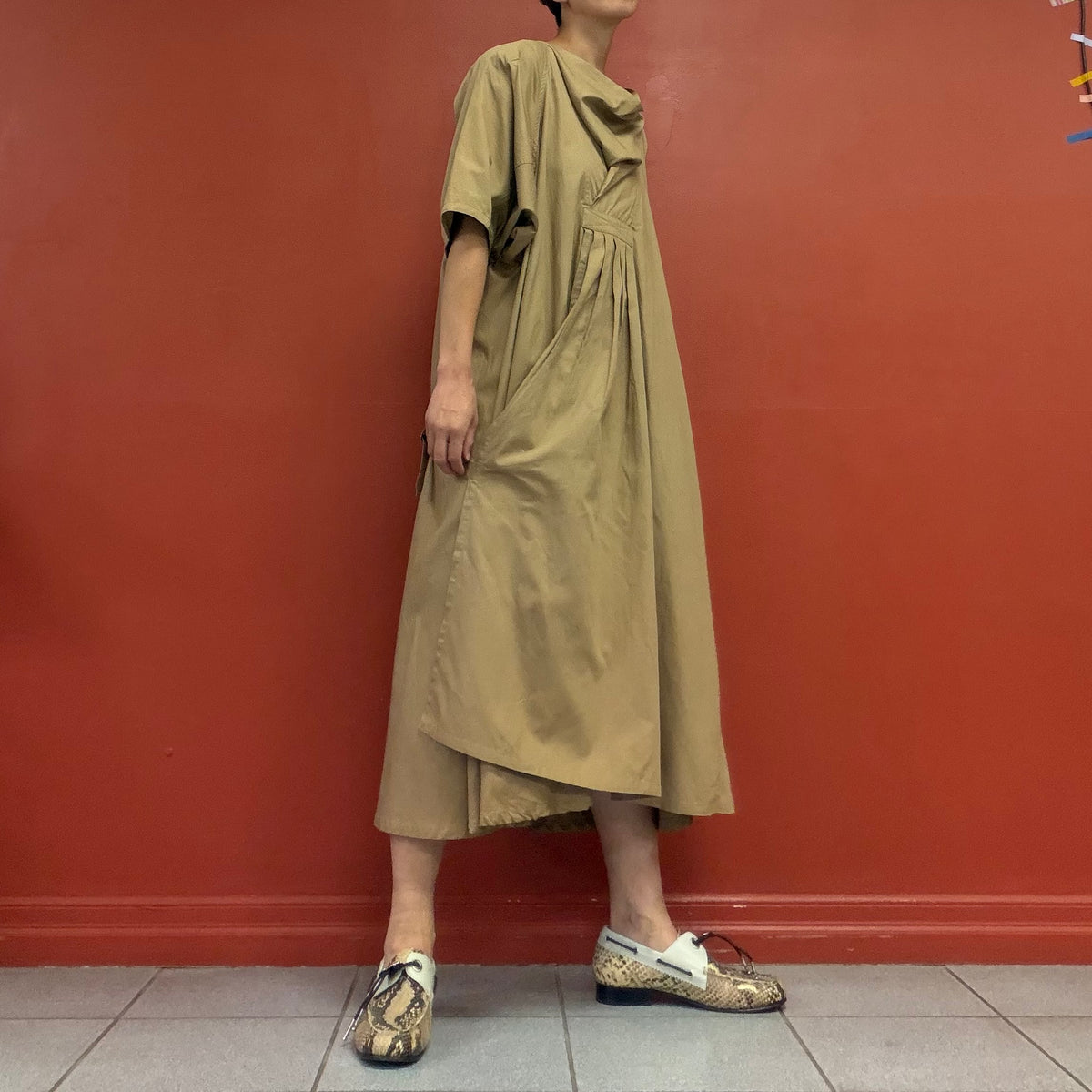 TAKEZO oversized dress with power shoulders