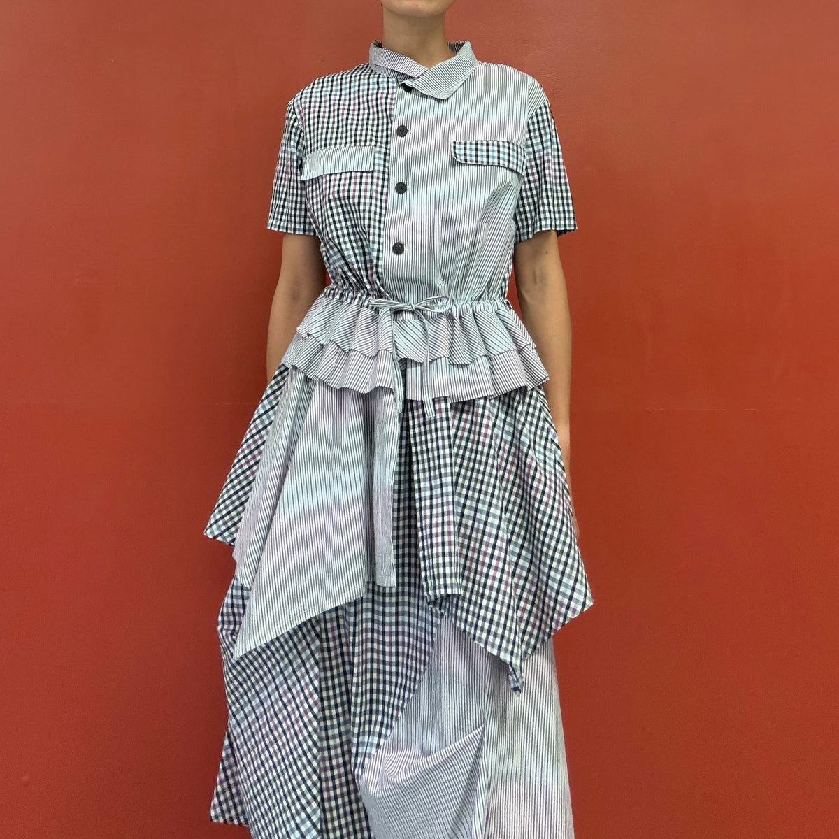 Peplum check shirts