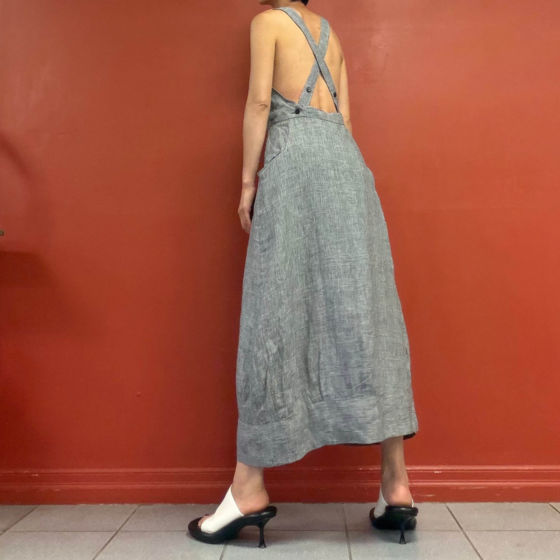 Linen apron dress