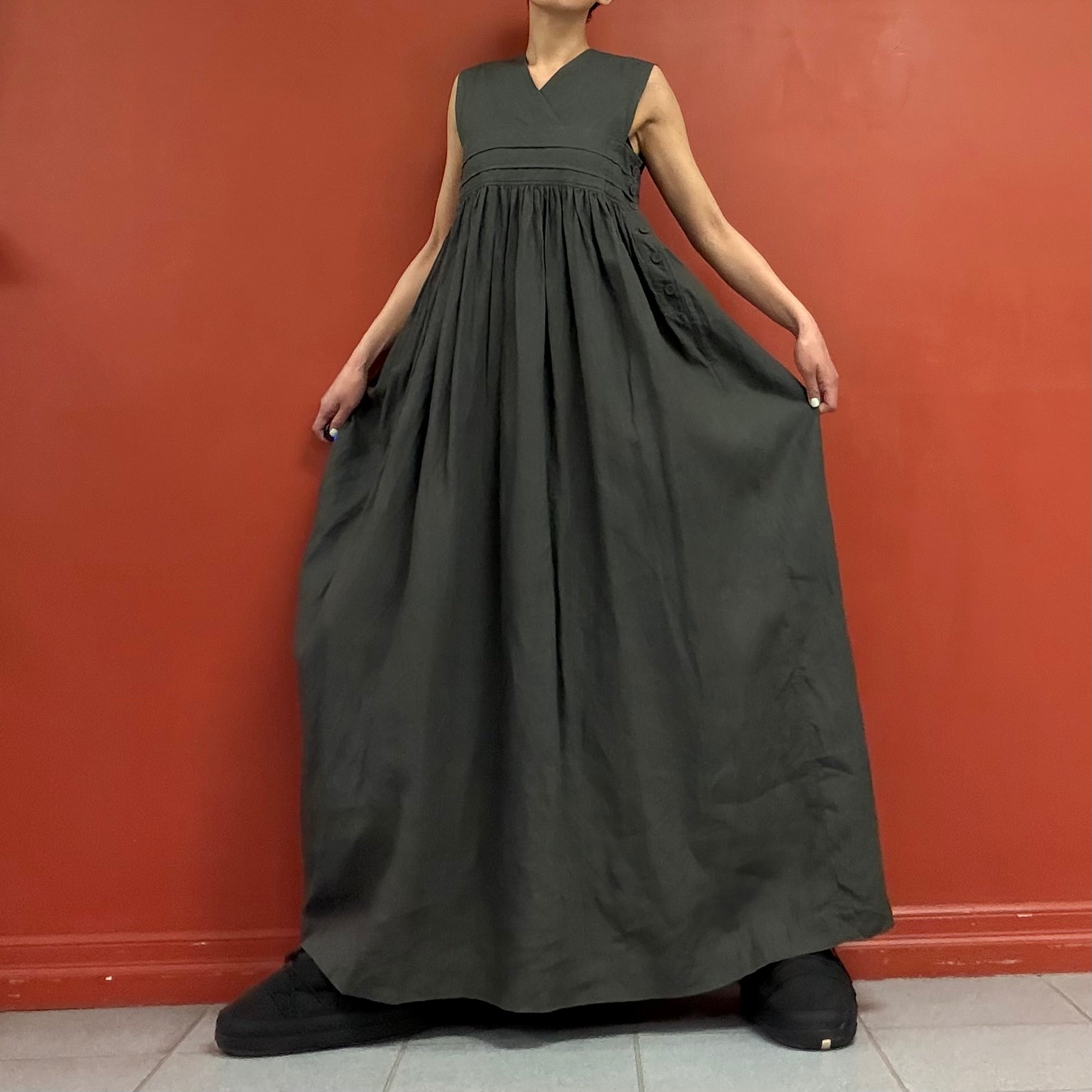 HYKE linen maxi dress