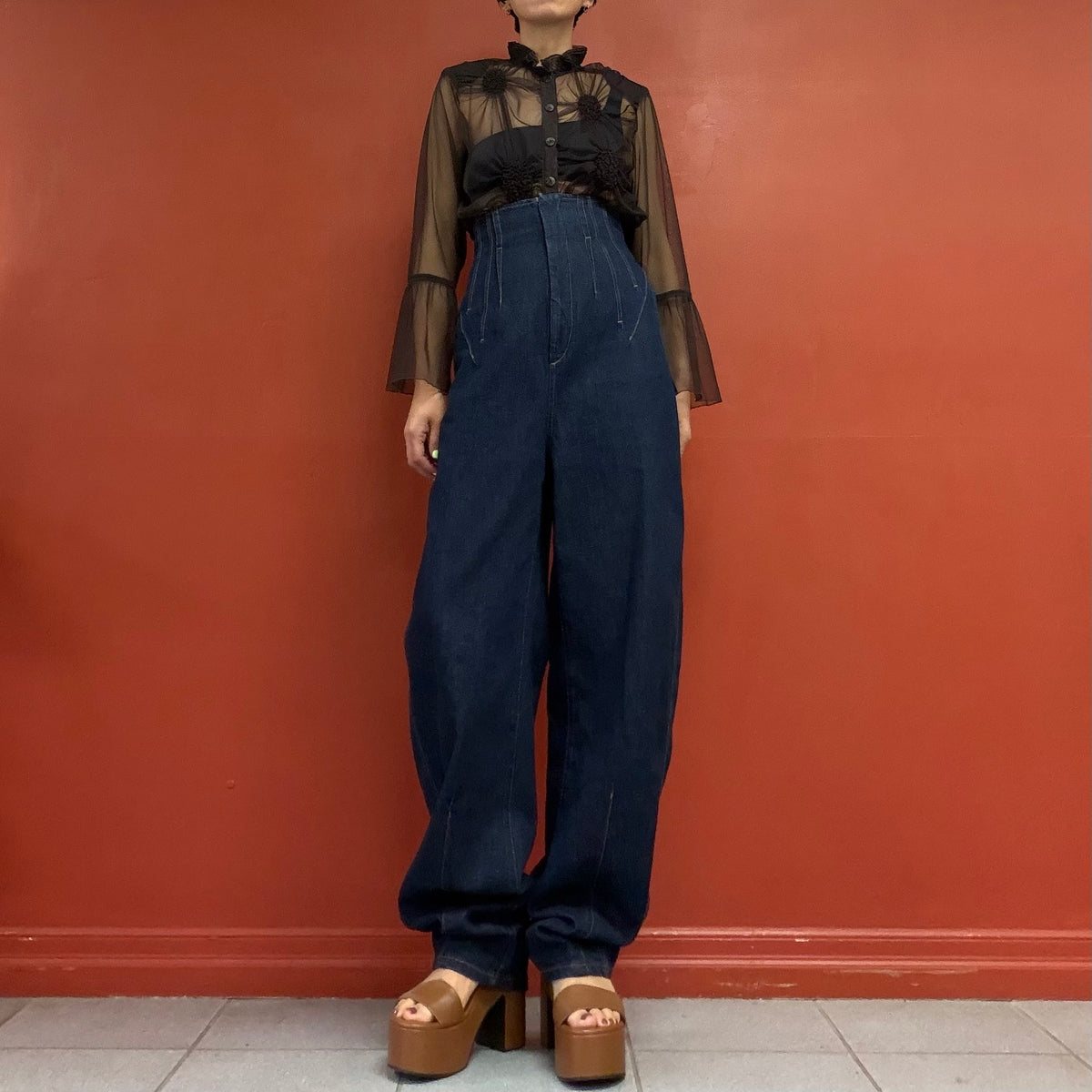 SPORTMAX super high waisted jeans
