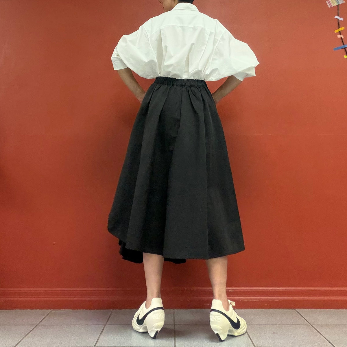 FRABOIS heavy cotton asymmetrical skirt