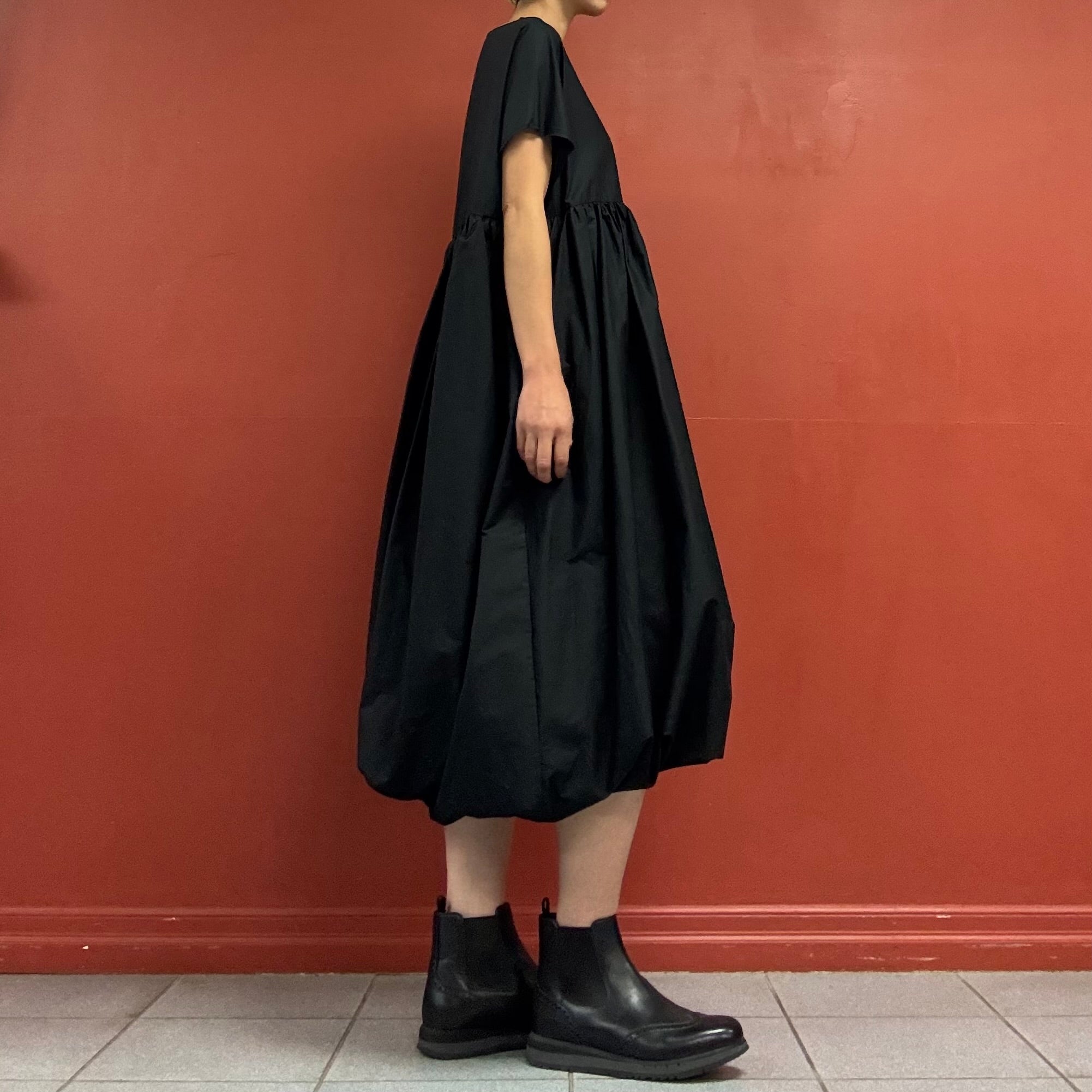 Asymmetrical bubble hem dress