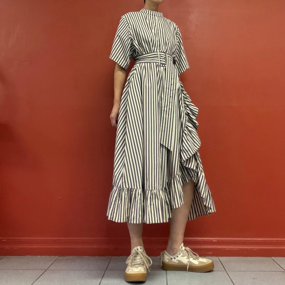 Trinca un plus un frilled dress