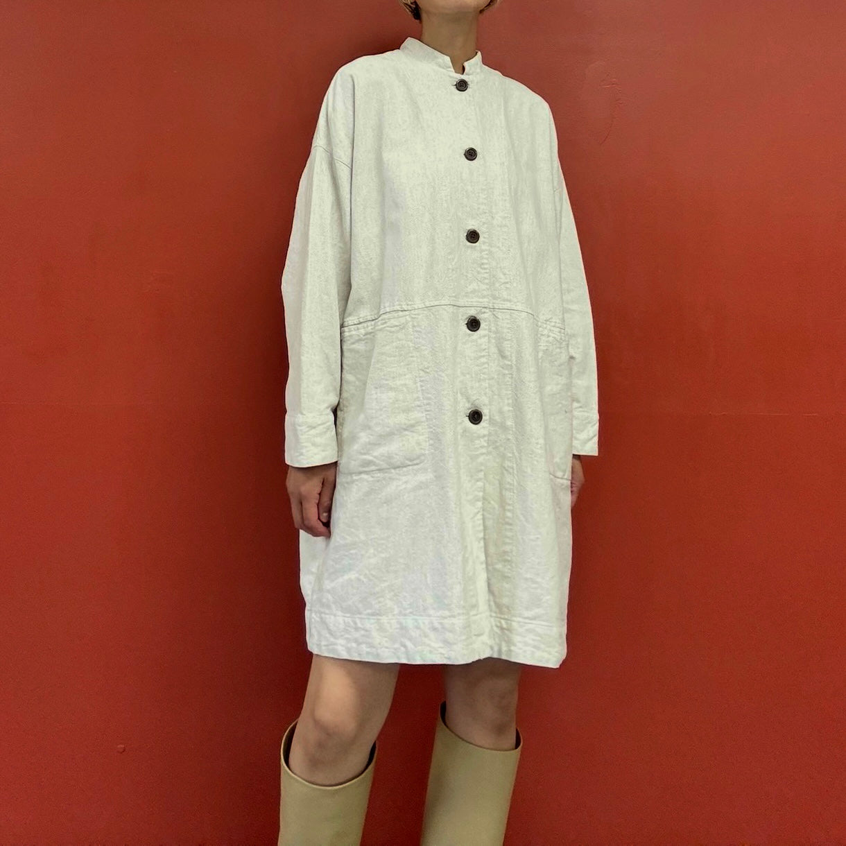 Linen blend overshirts with four-pockets