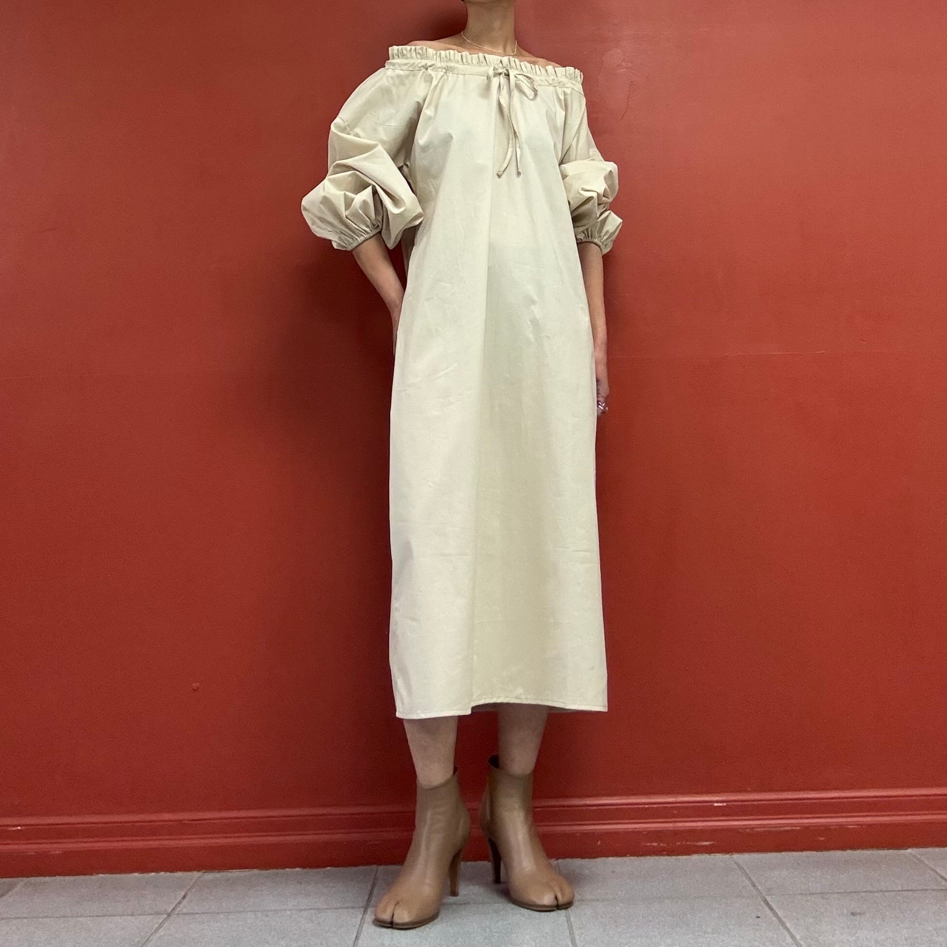THE LULO PROJECT puffy sleeves lounge dress