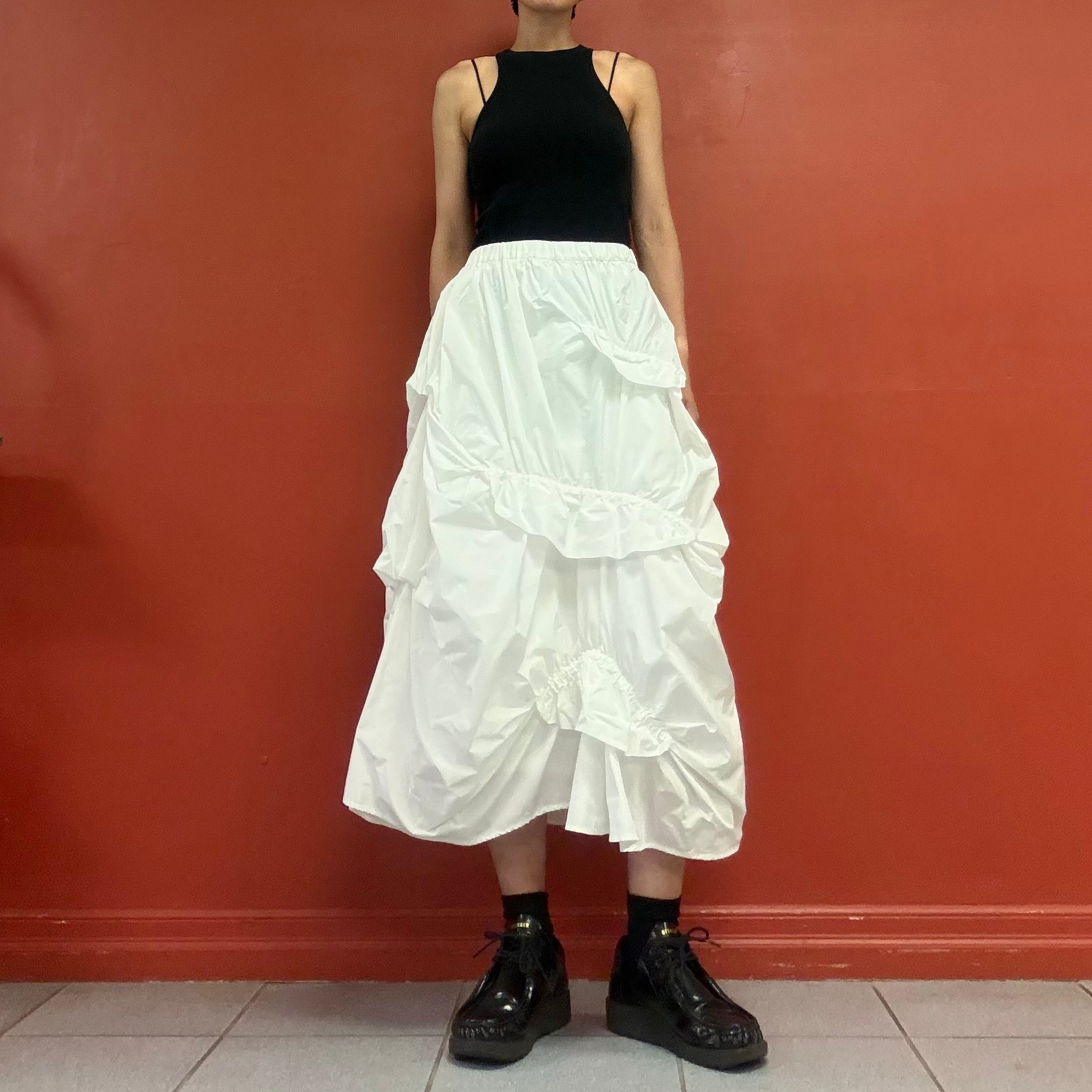 Kazuko Kitamura gathered taffeta skirt