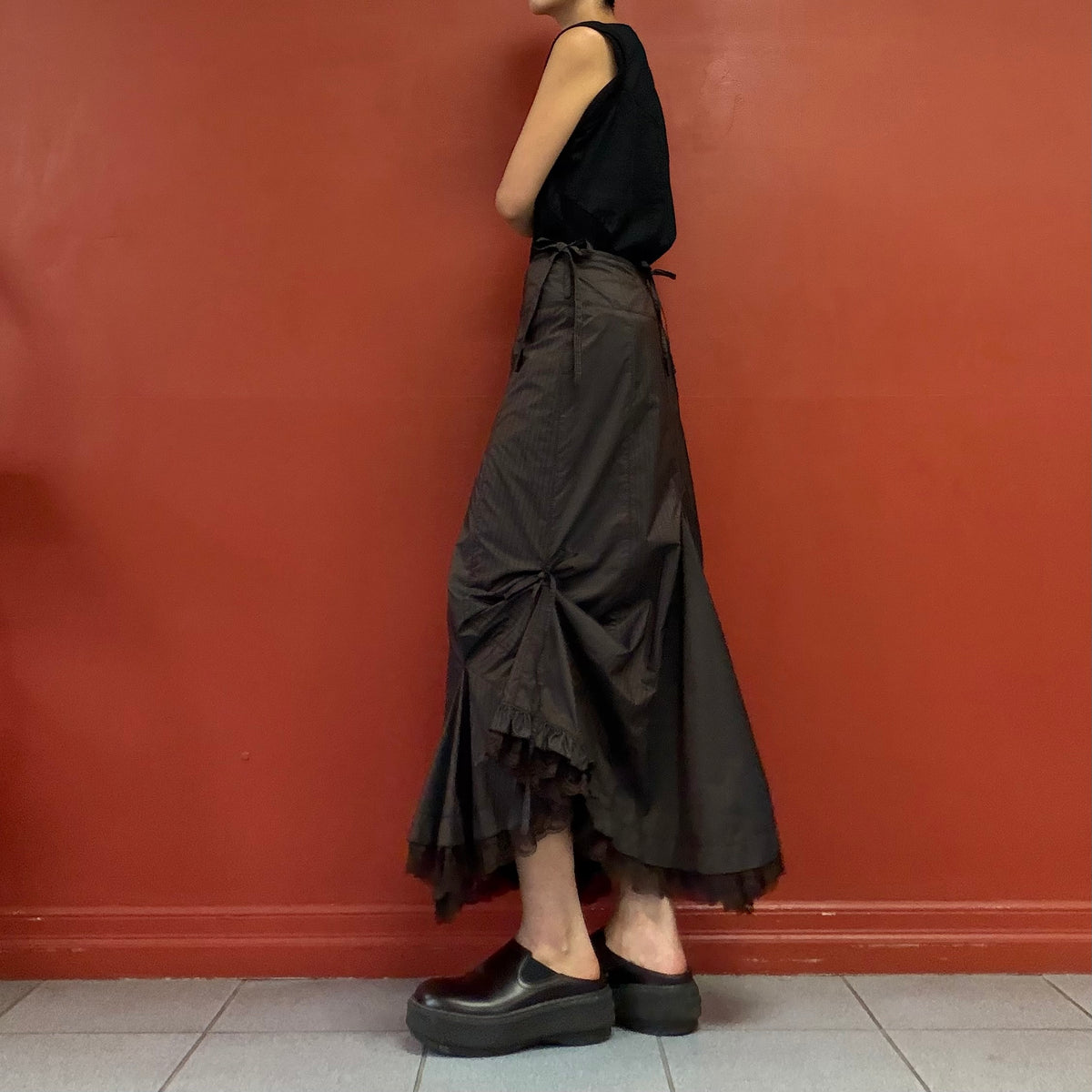 Importossa deformed long skirt