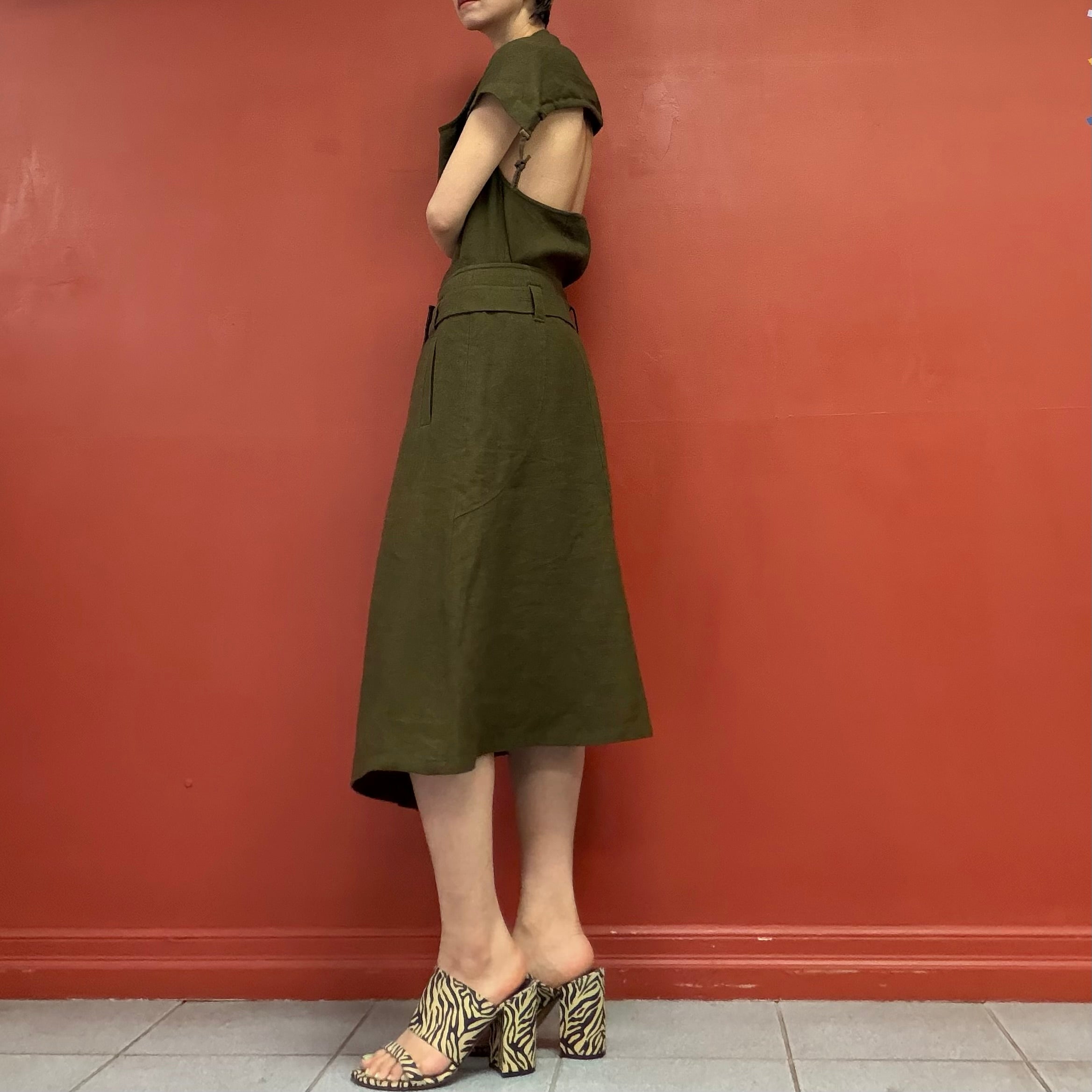 Midi wrap skirt