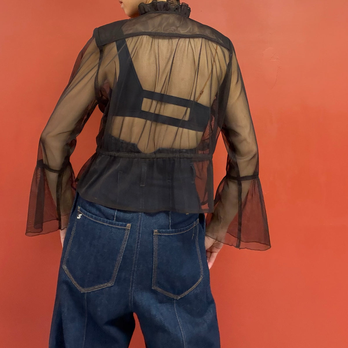 Mesh shibori shirt