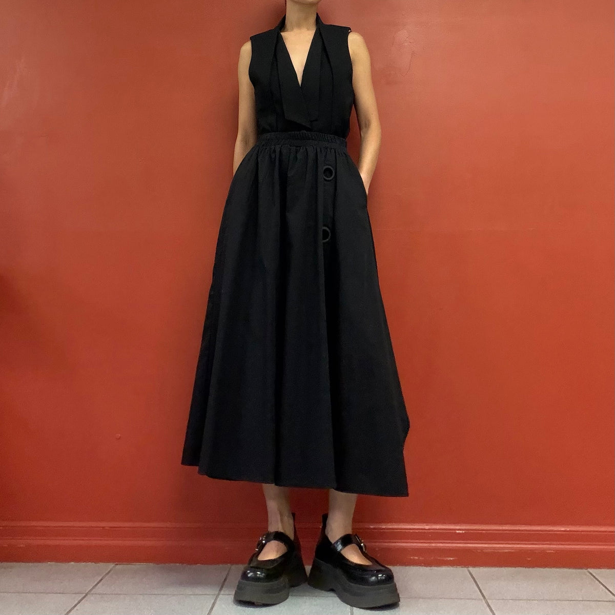 Sculpture wide leg pants