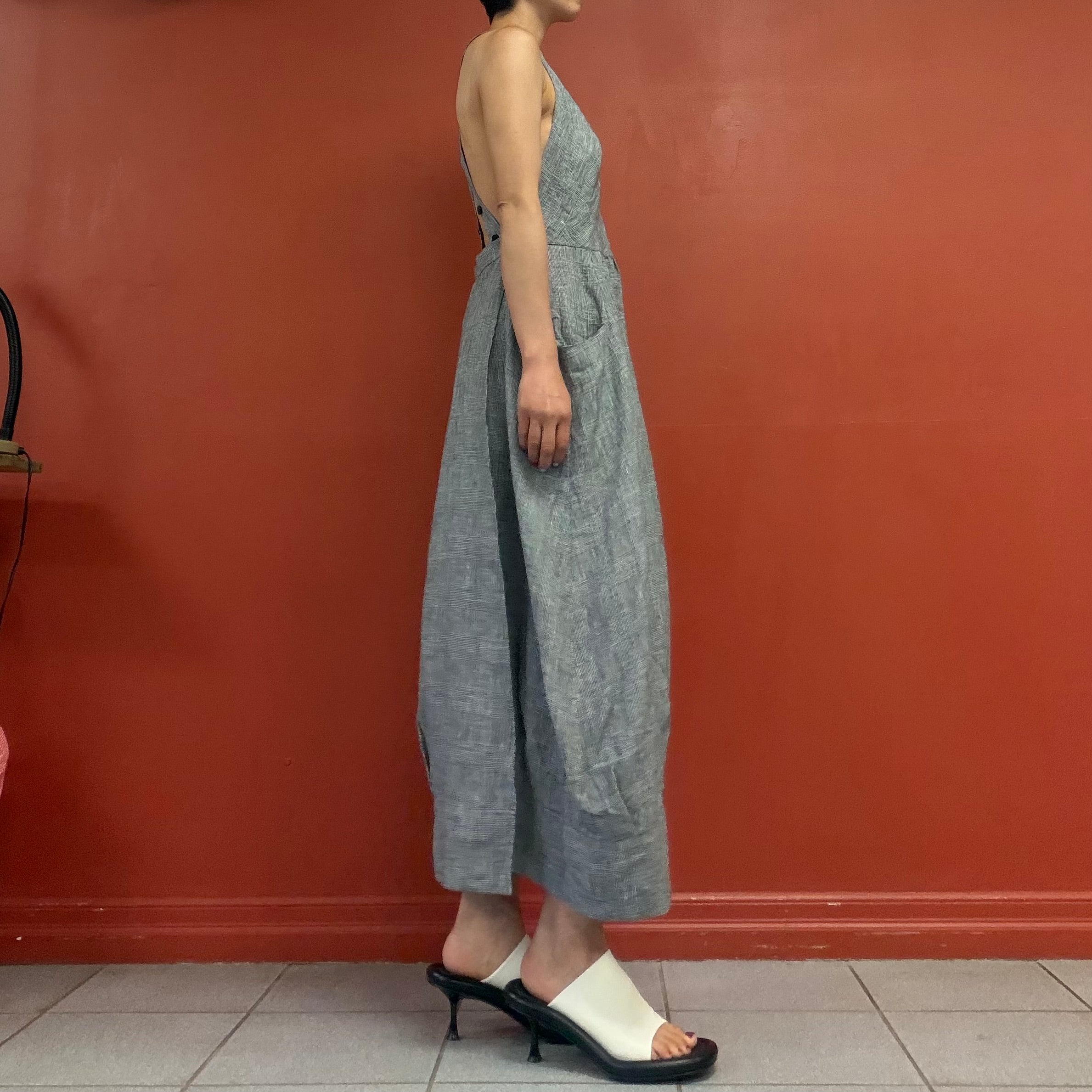 Linen apron dress