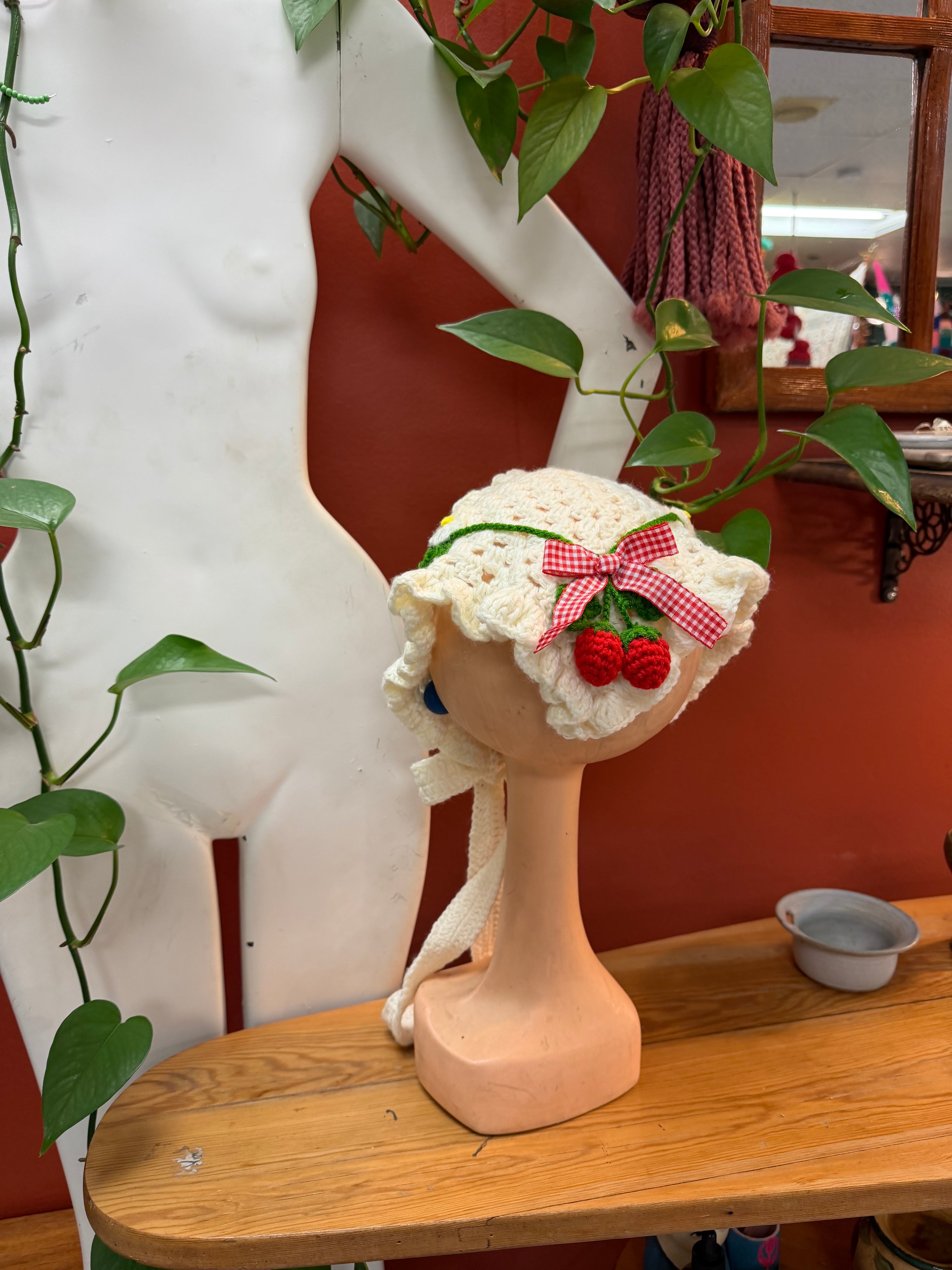 Handmade strawberry scarf
