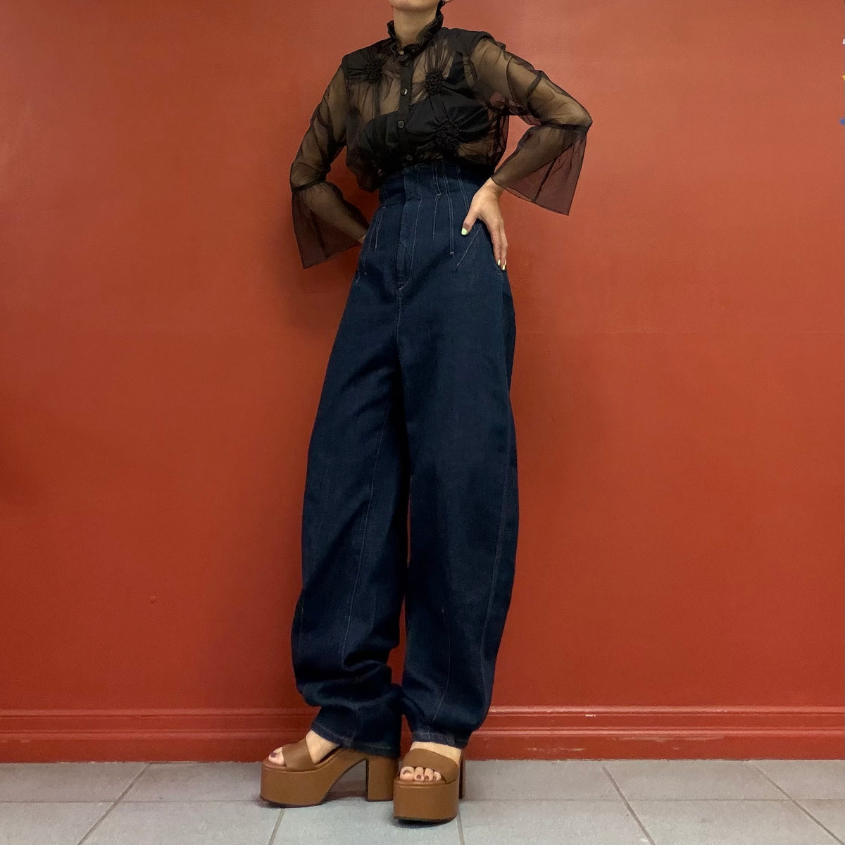 SPORTMAX super high waisted jeans