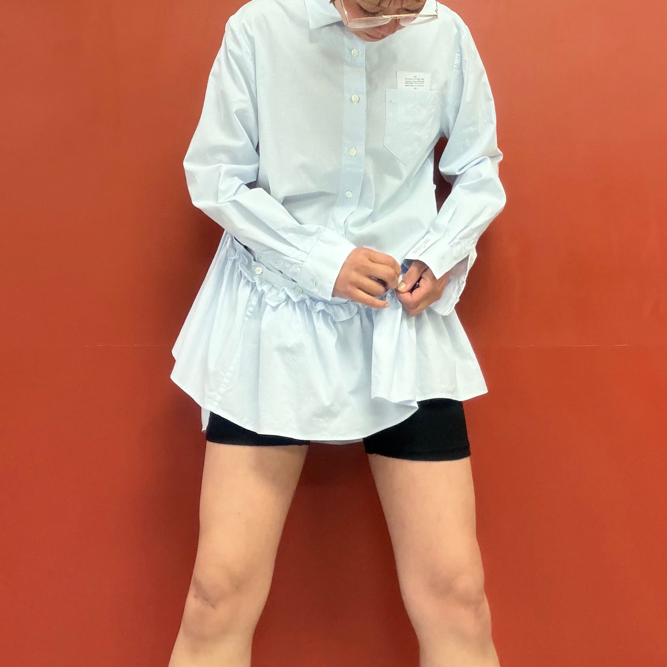 rokh tunic shirt with pleated skirt