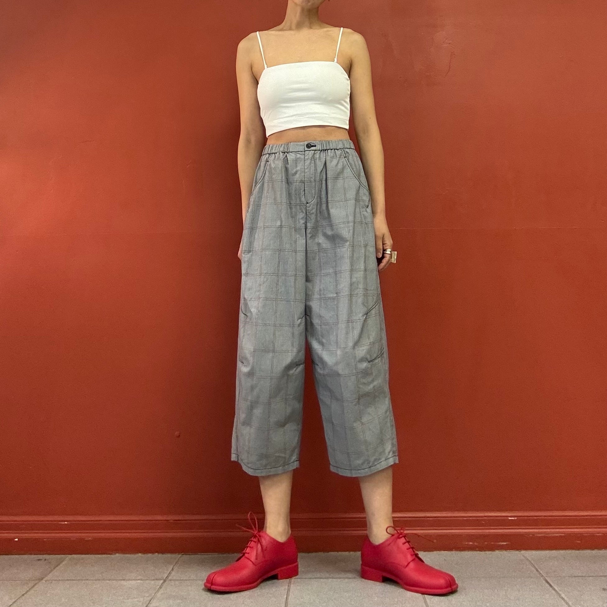 Check Cropped Pants