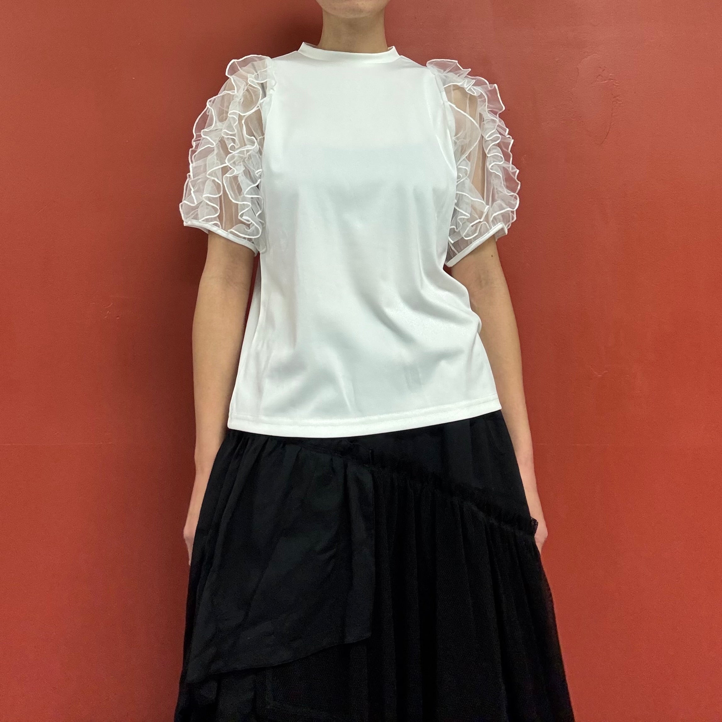 Tule sleeves top