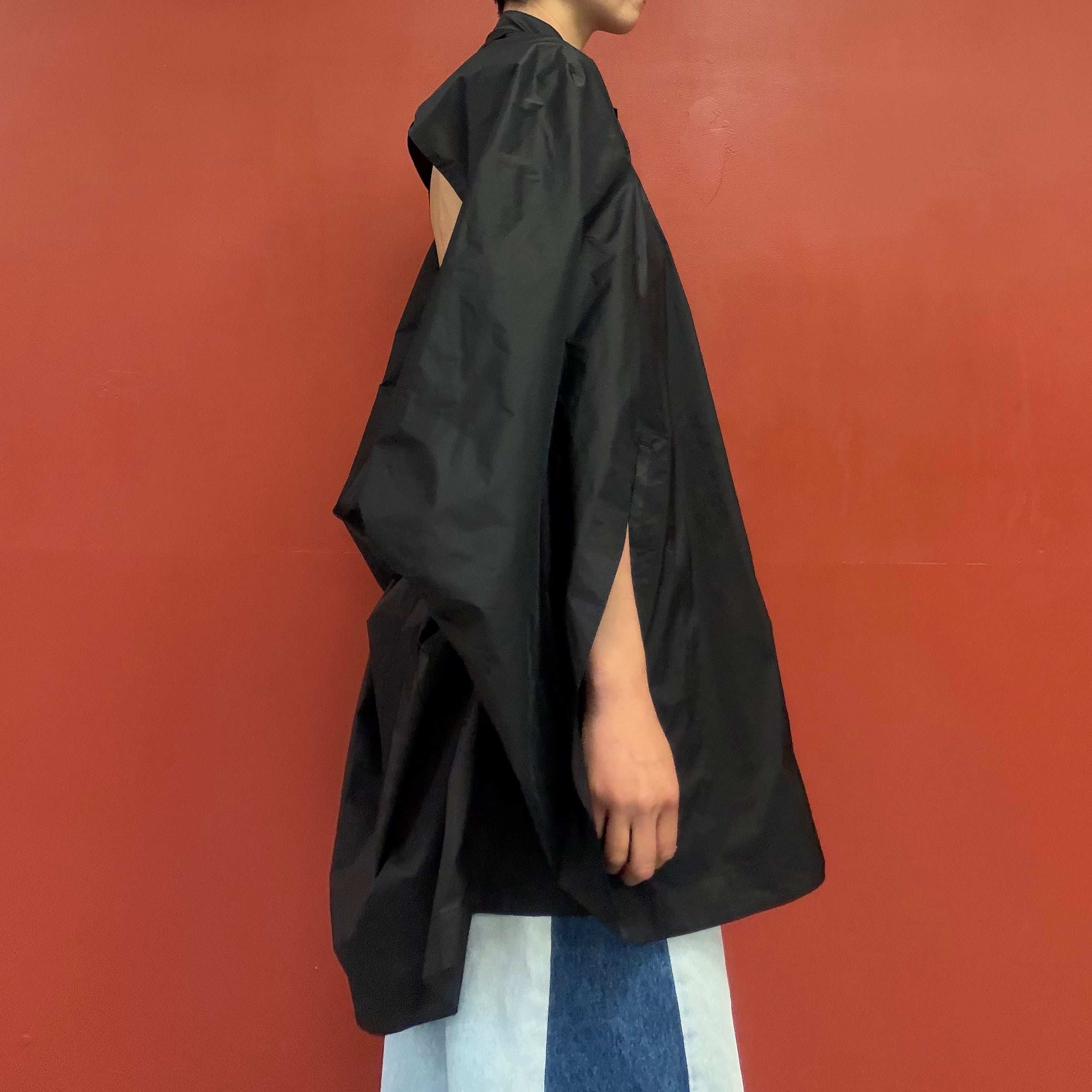 ISSEY MIYAKE polyester taffeta belted shirts