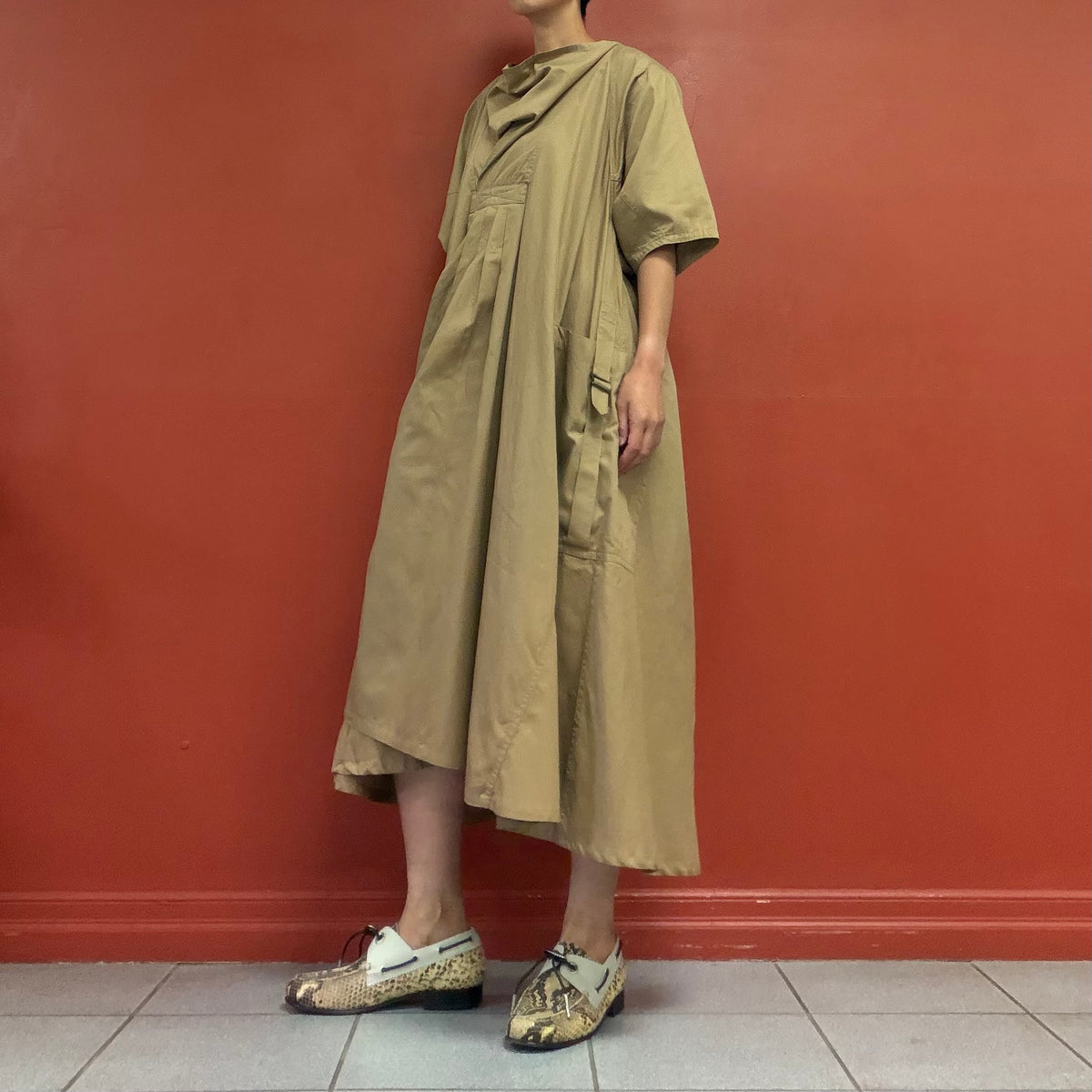 TAKEZO oversized dress with power shoulders