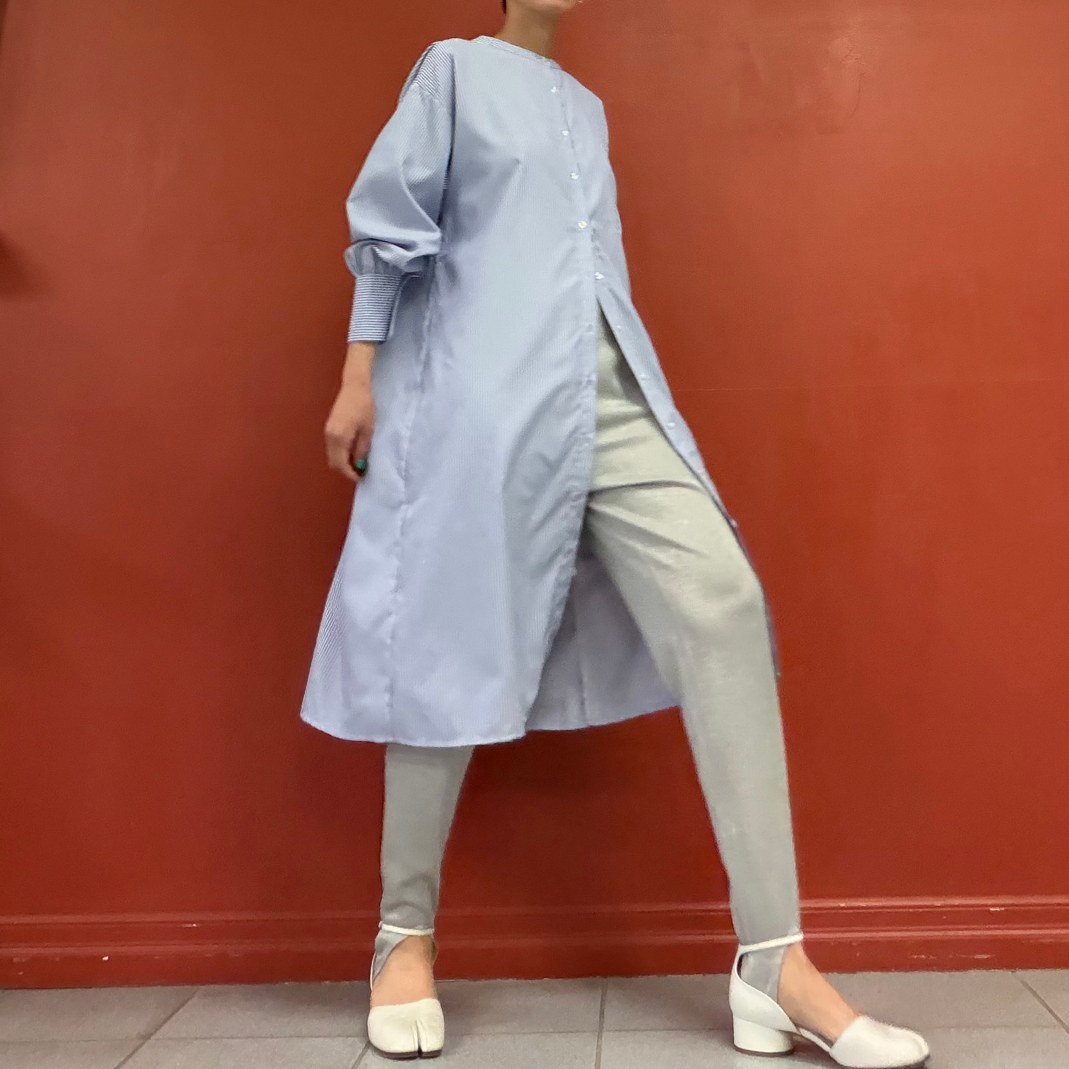 2way stripes long shirt