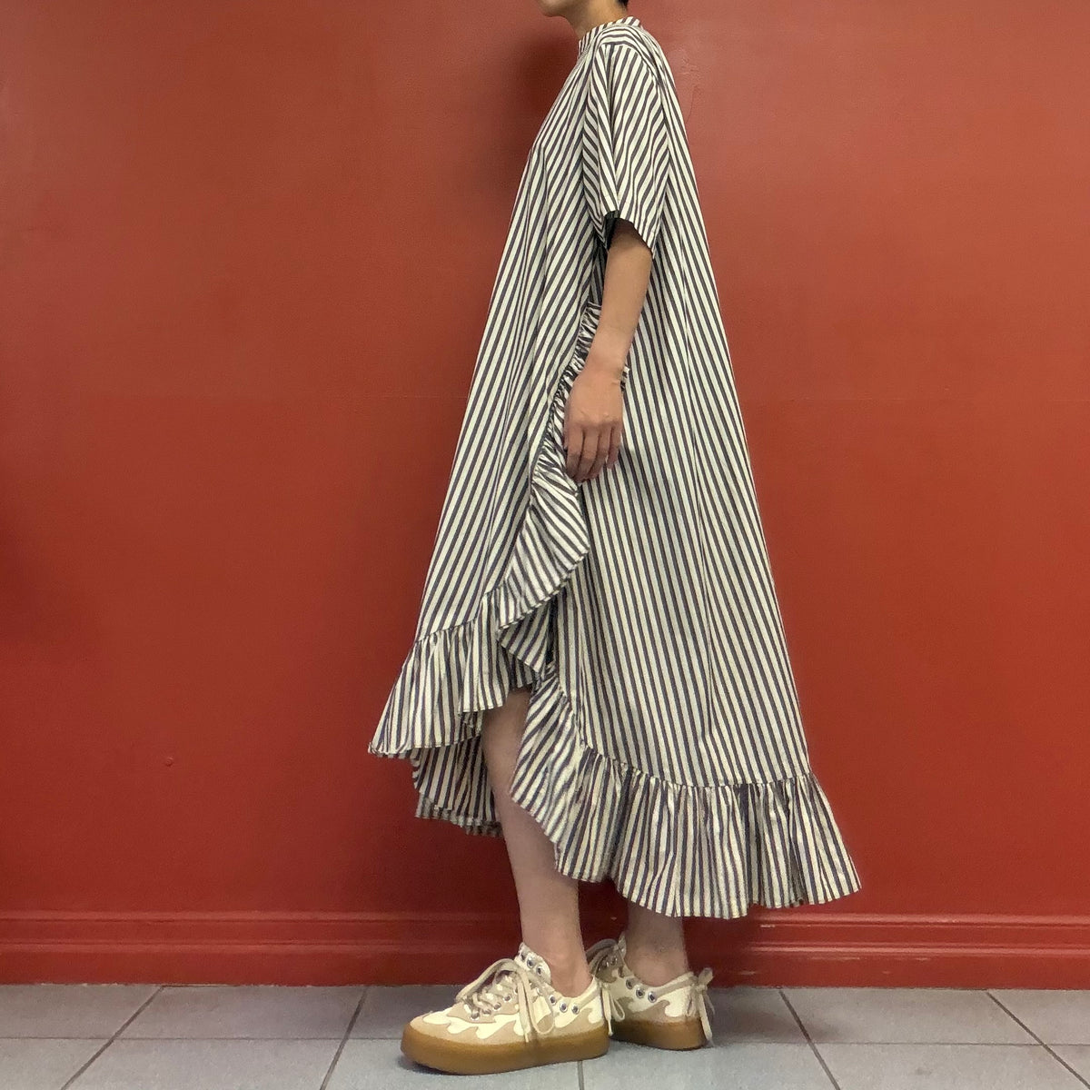 Trinca un plus un frilled dress