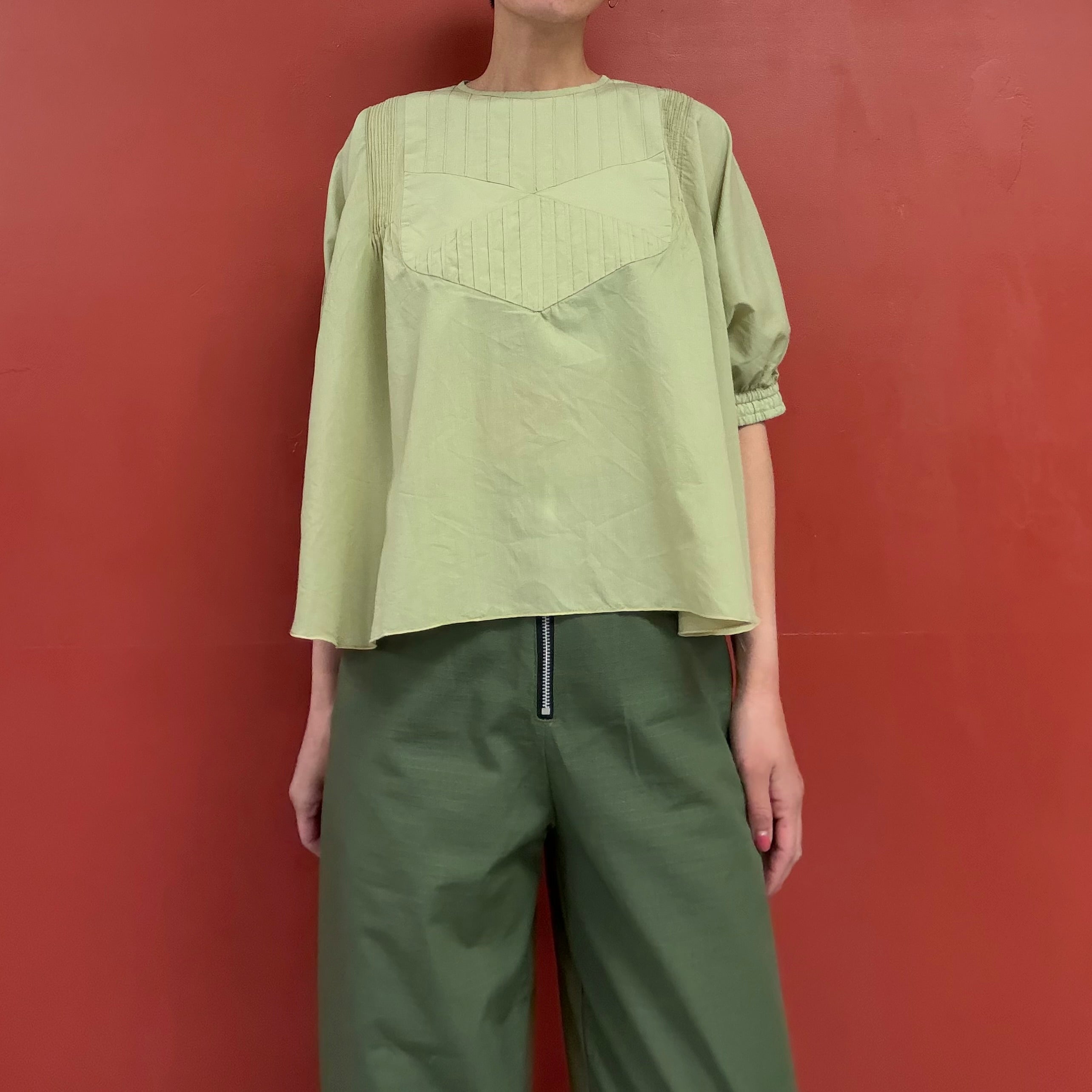 Airy cotton blouse with dolman sleeves