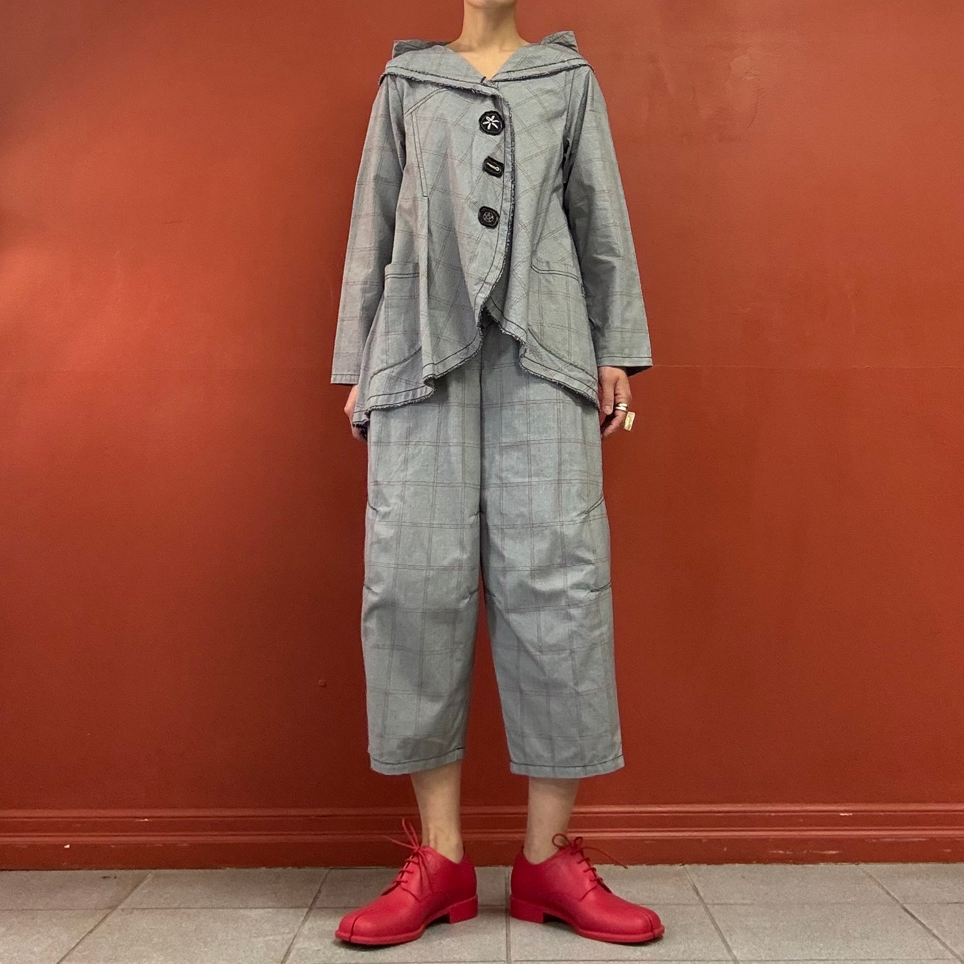 Check Cropped Pants