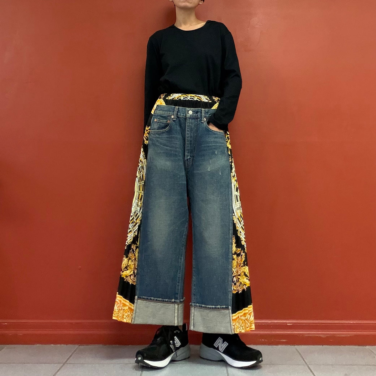JUNYA WATANABE COMME des GARÇONS scarf docking Levi’s jeans