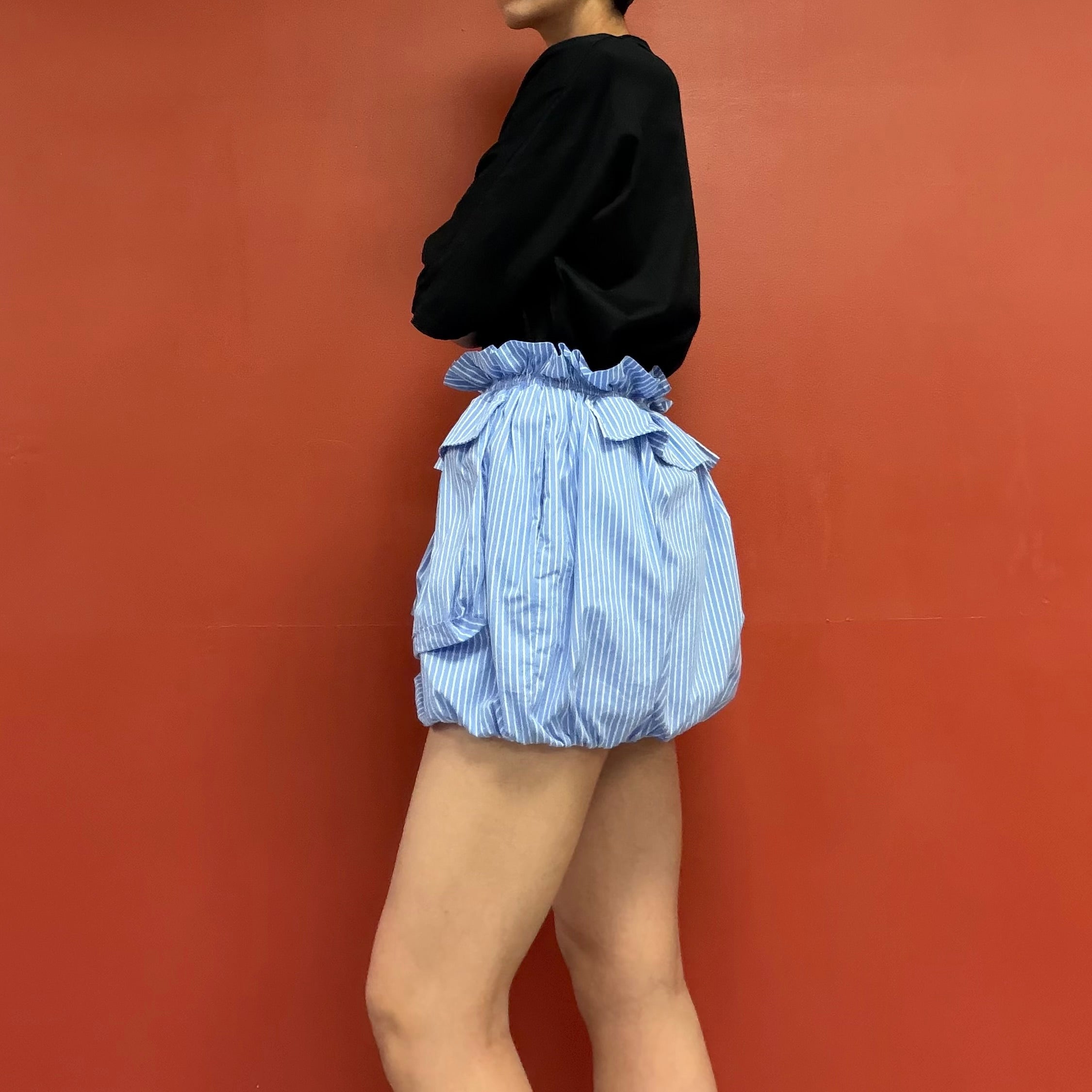 AKNVAS cotton poplin bubble skirt