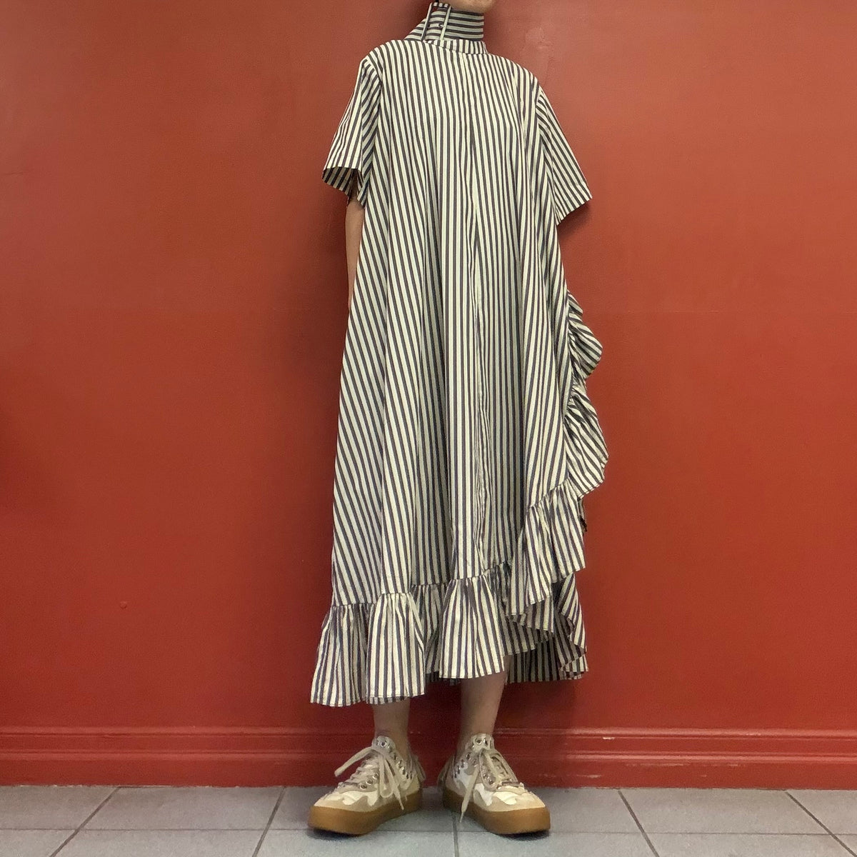 Trinca un plus un frilled dress