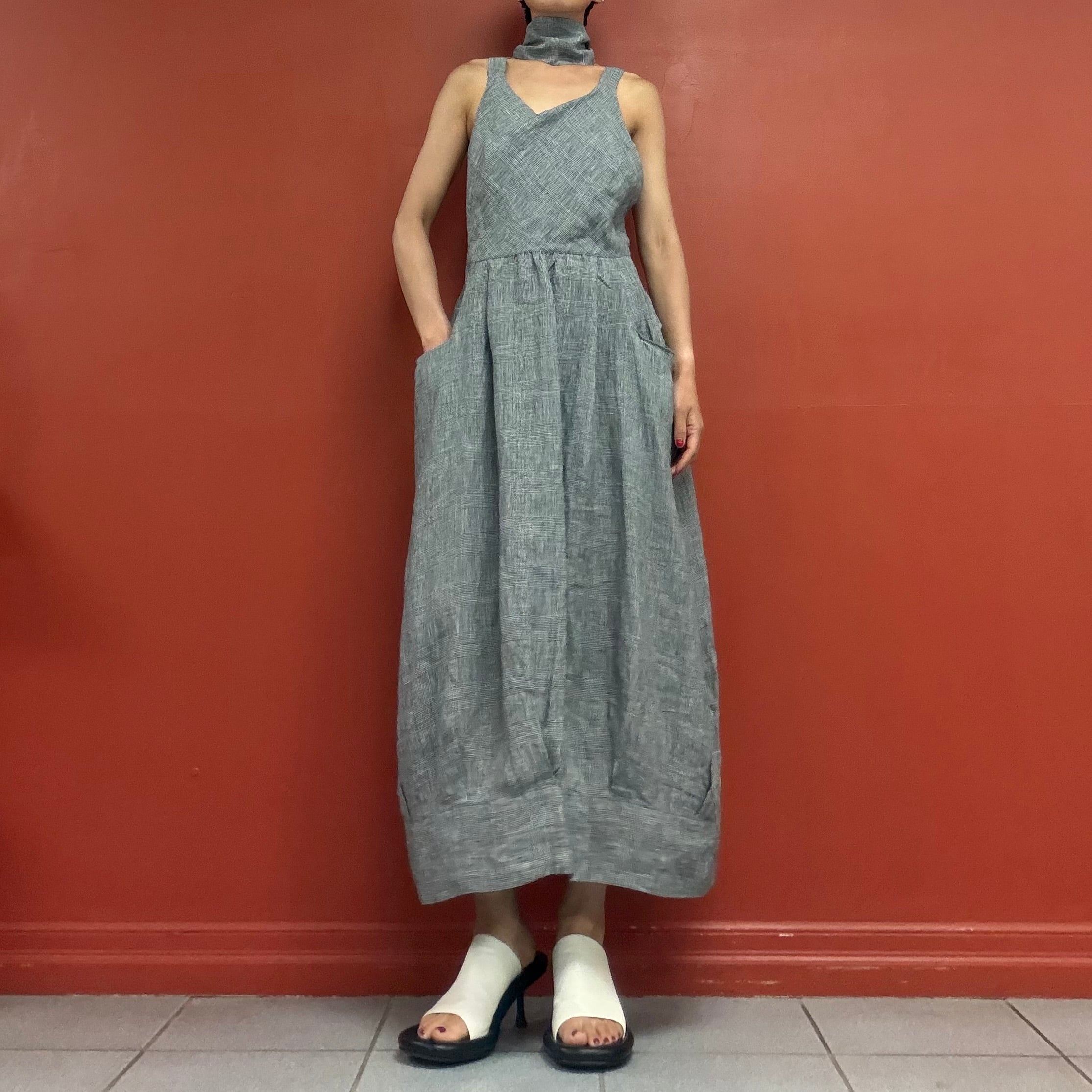 Linen apron dress
