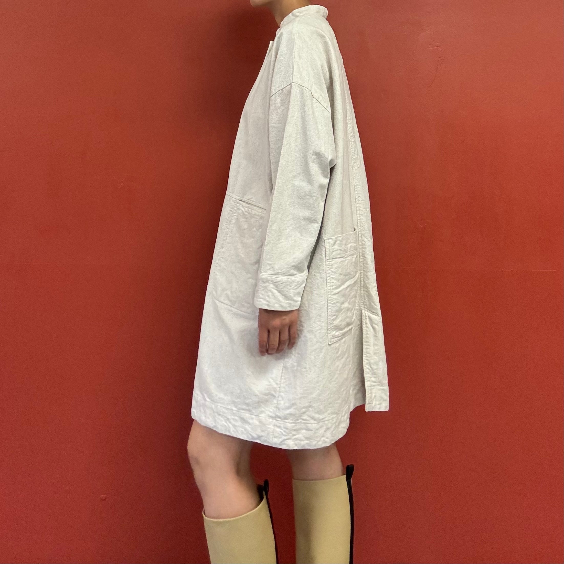 Linen blend overshirts with four-pockets